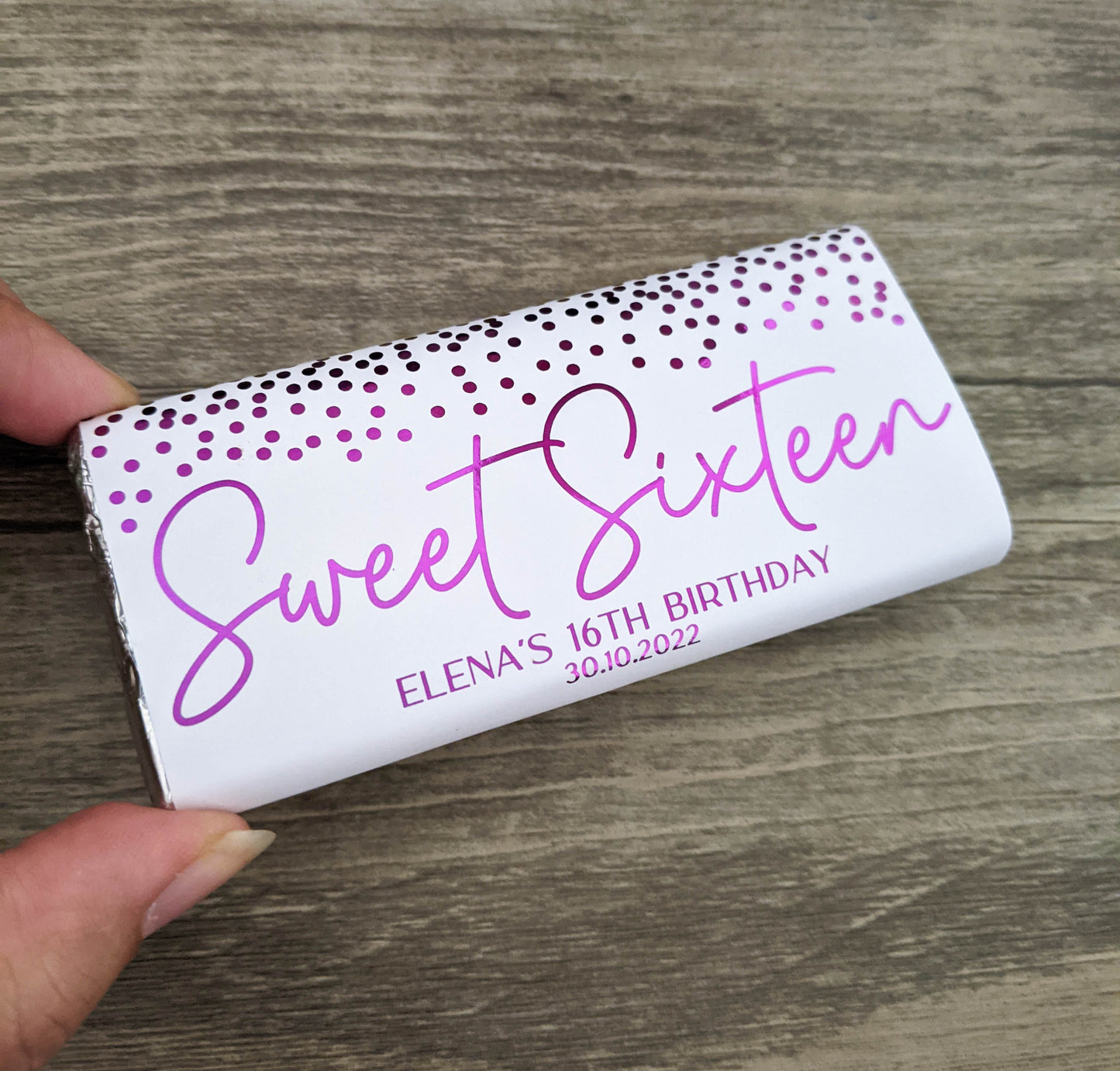 E&L Designs Sweet Sixteen Chocolate Wrappers, Set of 10