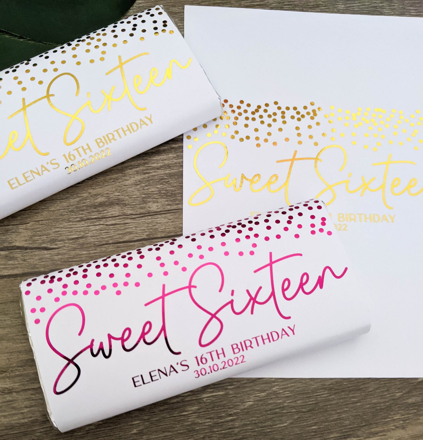E&L Designs Sweet Sixteen Chocolate Wrappers, Set of 10