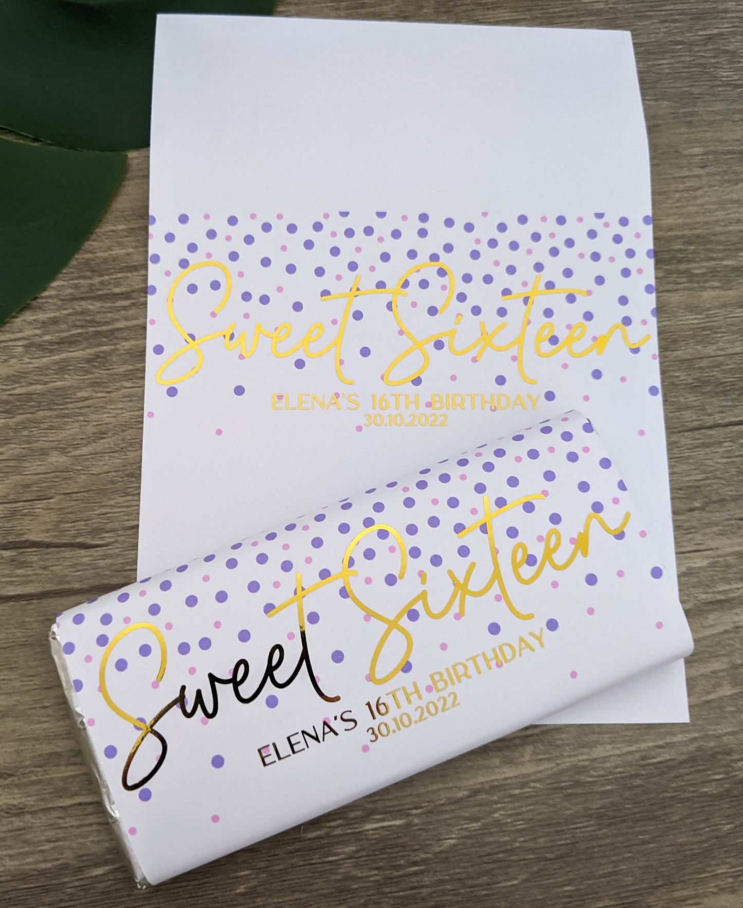 E&L Designs Sweet Sixteen Chocolate Wrappers, Set of 10