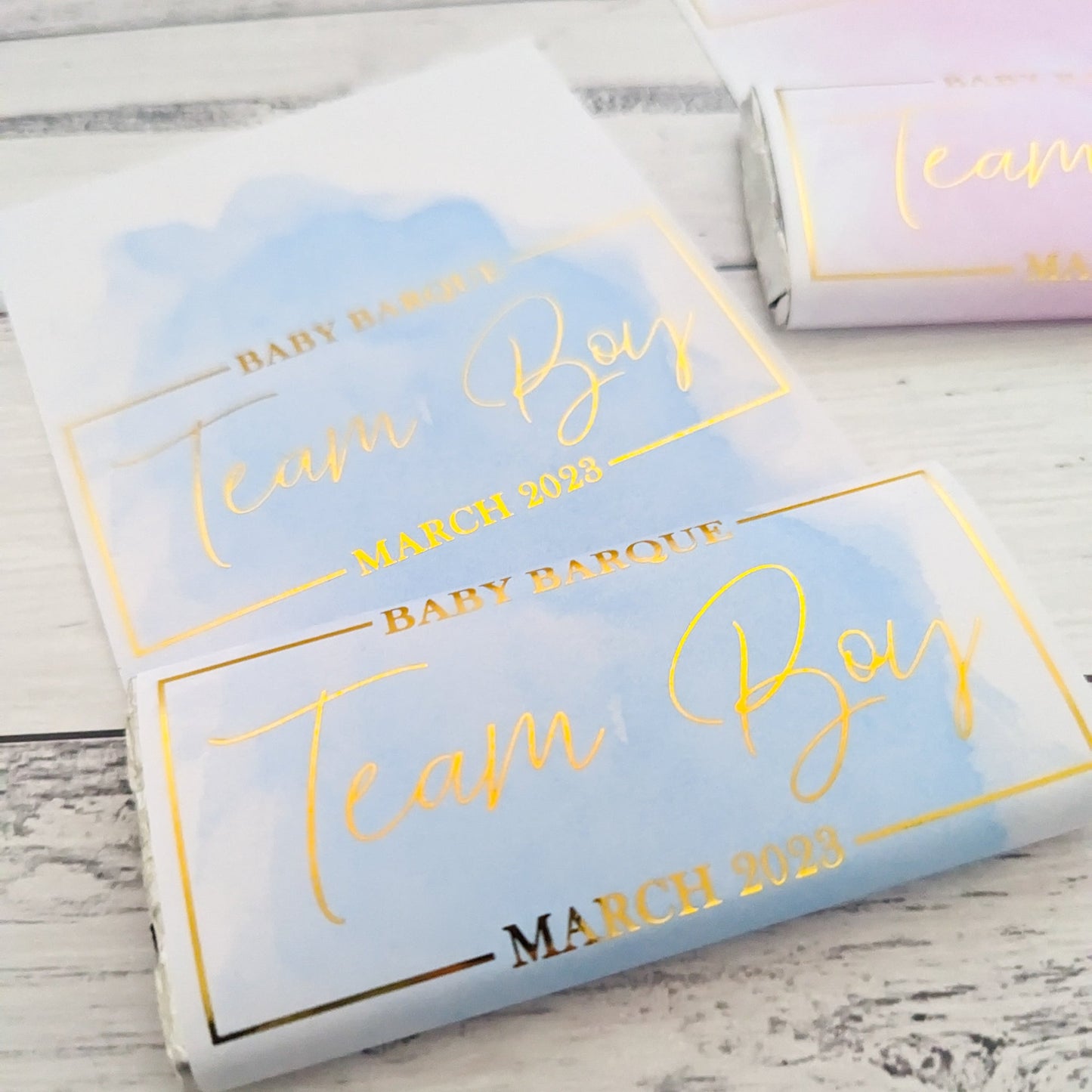 E&L Designs Team Boy Team Girl Chocolate Wrappers, Set of 10