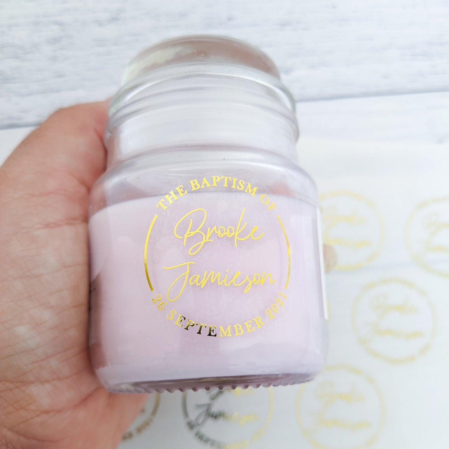 E&L Designs The Baptism of, Clear Foiled Stickers