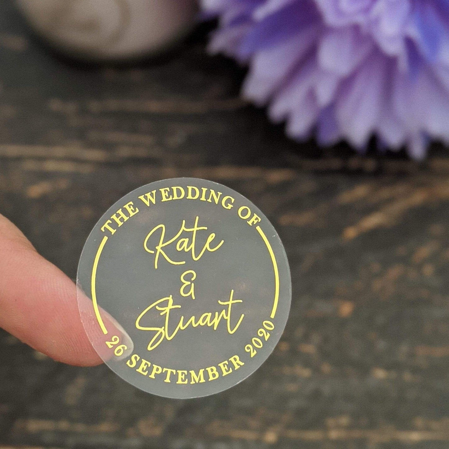 E&L Designs The Wedding of Clear Foil Stickers