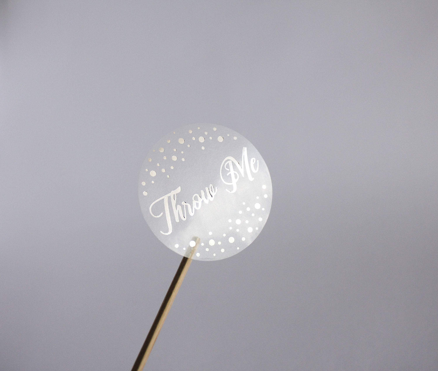 E&L Designs Throw Me Confetti Clear Seal Stickers