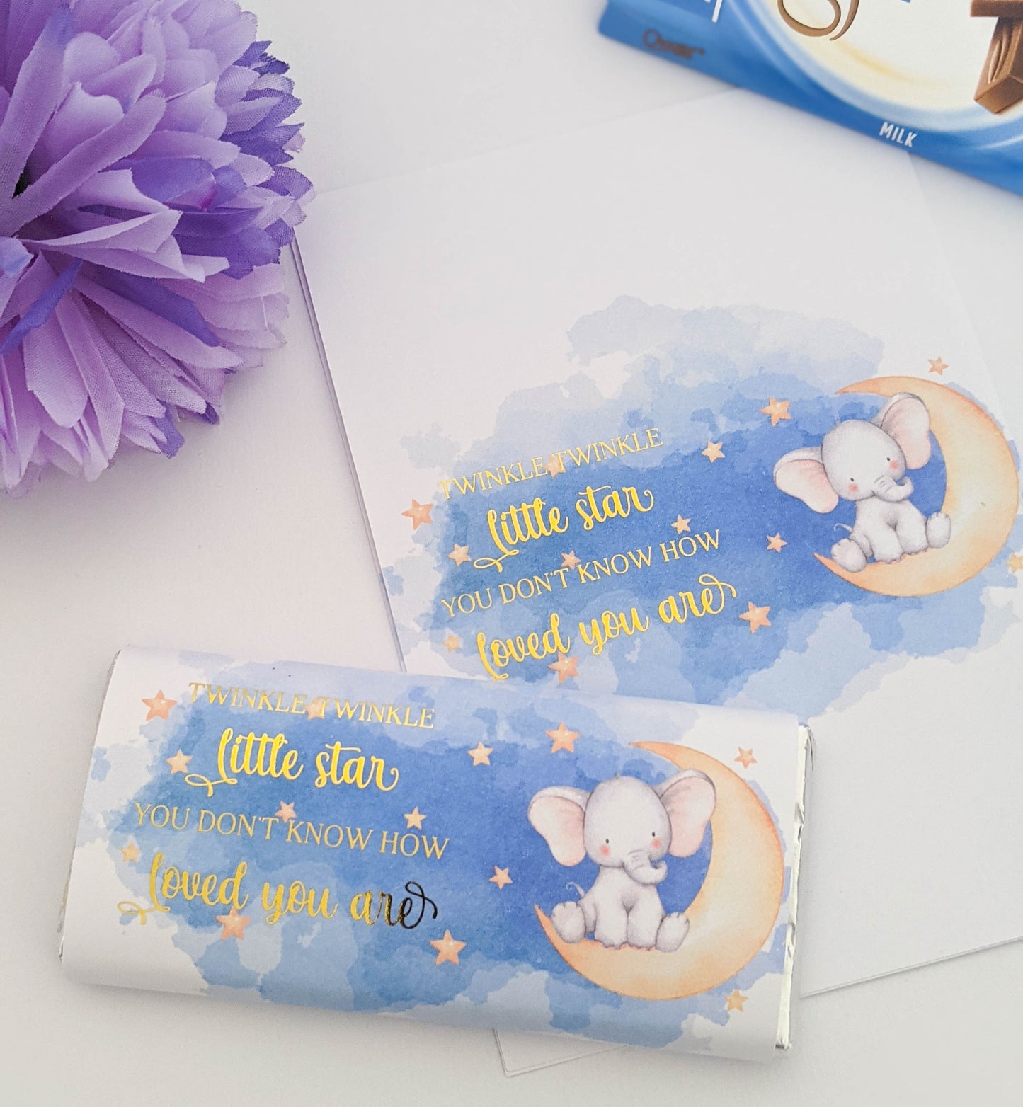 E&L Designs Twinkle Twinkle Little Star Chocolate Wrappers, Set of 10