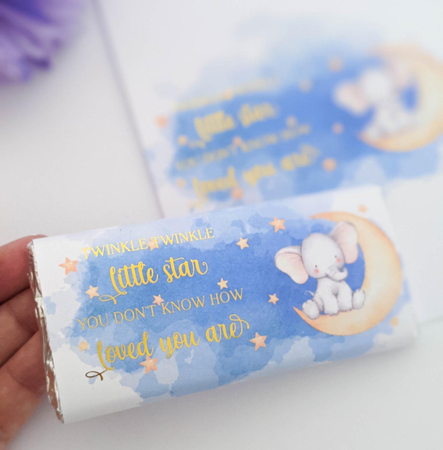 E&L Designs Twinkle Twinkle Little Star Chocolate Wrappers, Set of 10