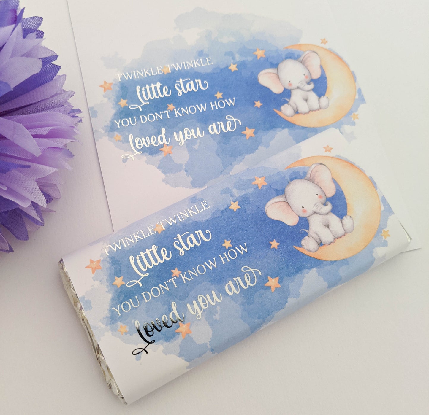 E&L Designs Twinkle Twinkle Little Star Chocolate Wrappers, Set of 10