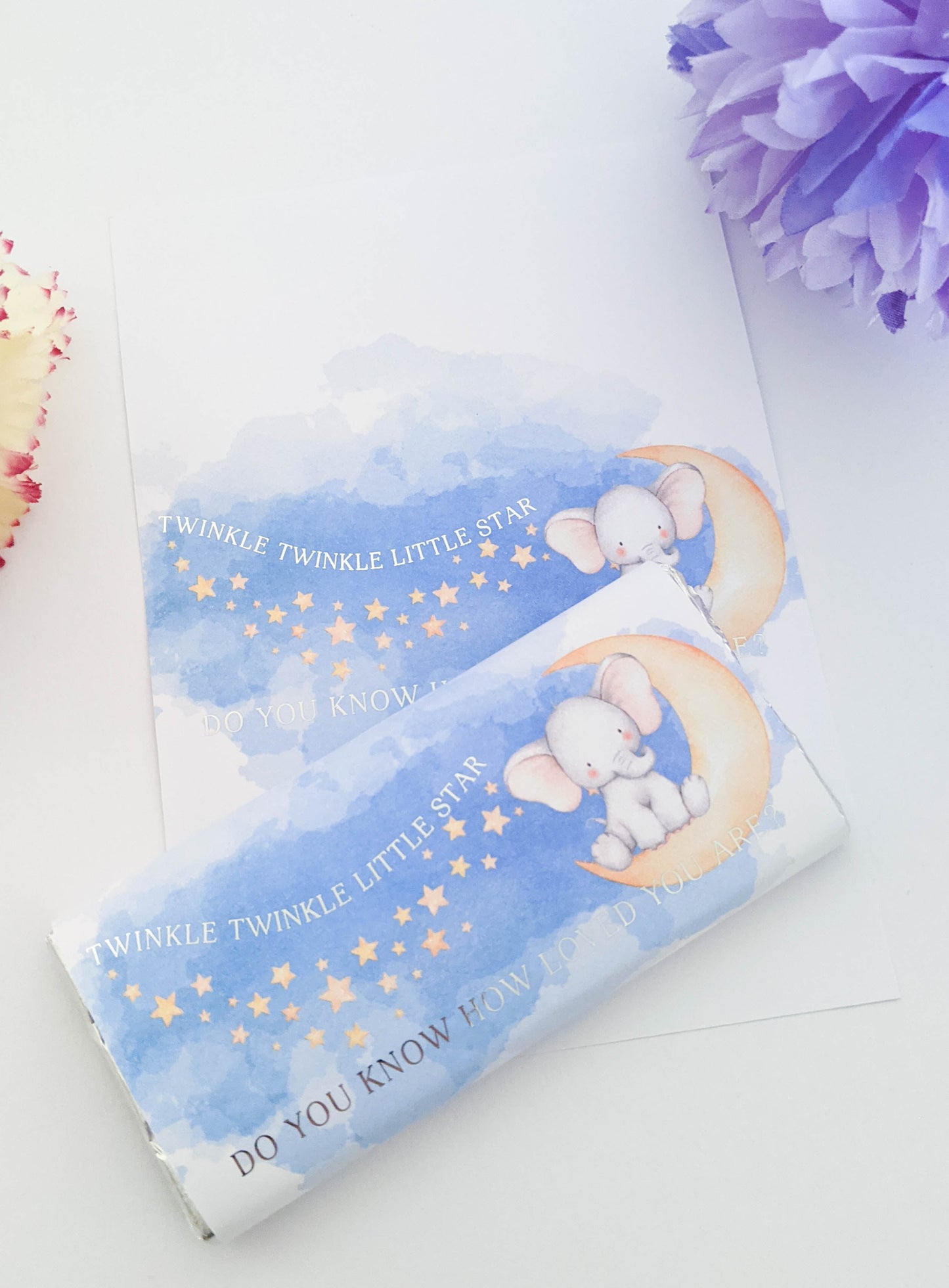 E&L Designs Twinkle Twinkle Little Star Chocolate Wrappers, Set of 10