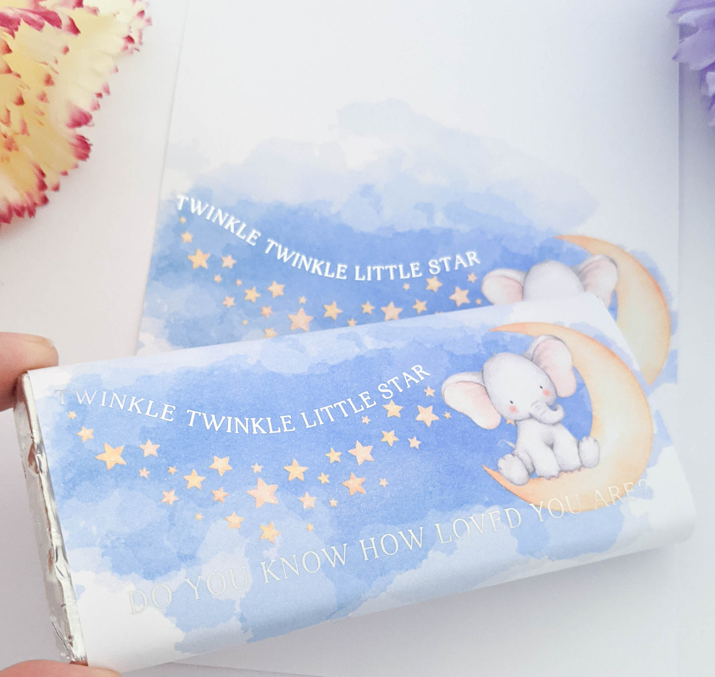 E&L Designs Twinkle Twinkle Little Star Chocolate Wrappers, Set of 10