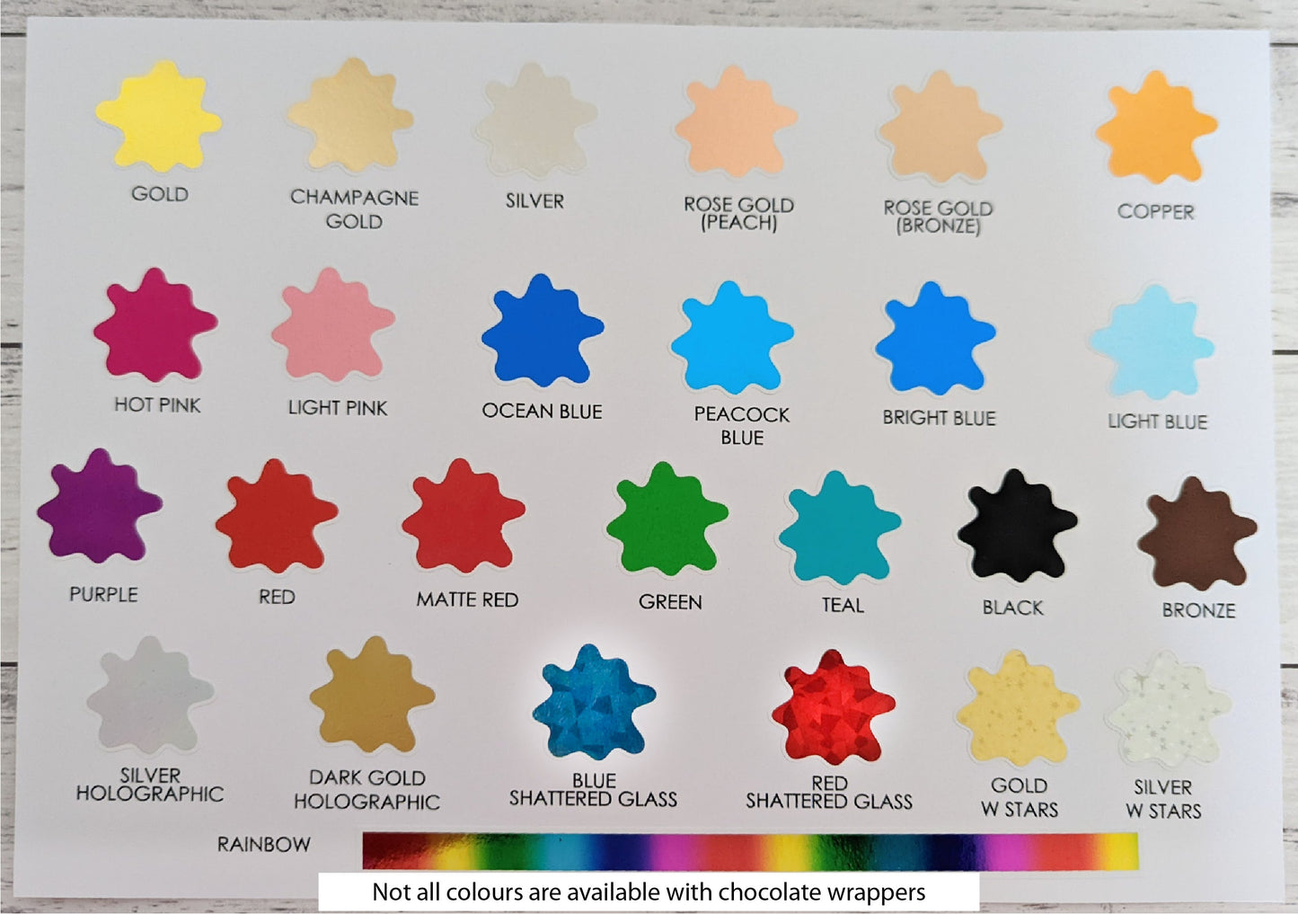 E&L Designs Twinkle Twinkle Little Star Chocolate Wrappers, Set of 10