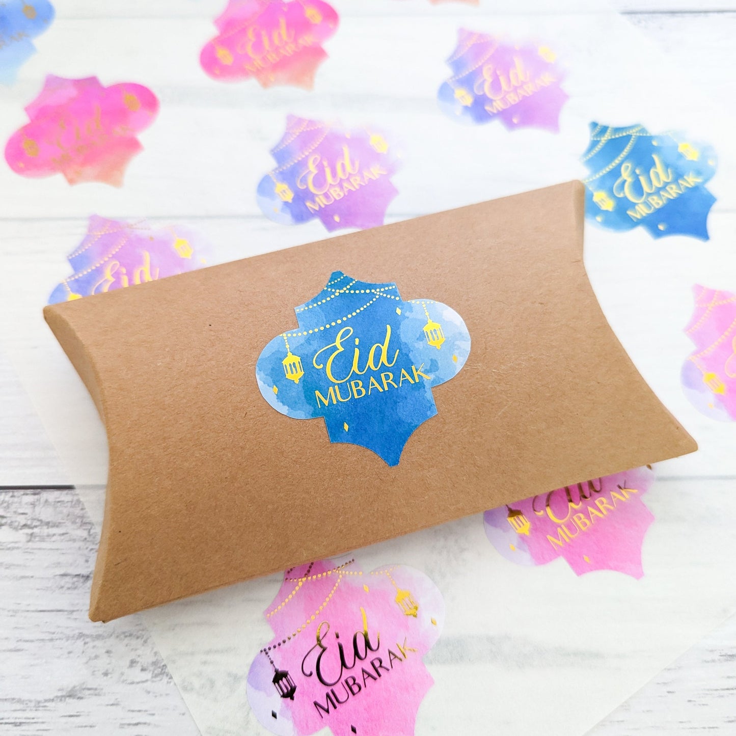 E&L Designs Watercolour Eid Mubarak Stickers, Arabesque