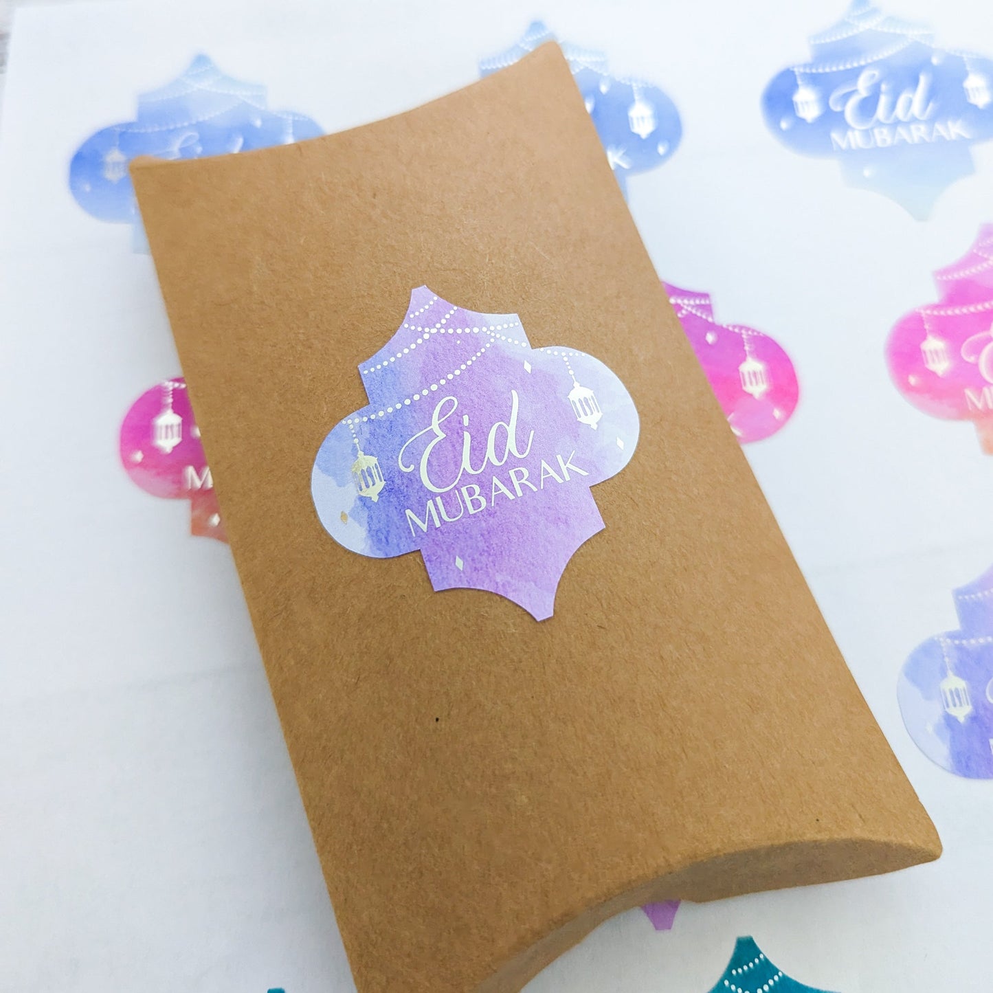 E&L Designs Watercolour Eid Mubarak Stickers, Arabesque