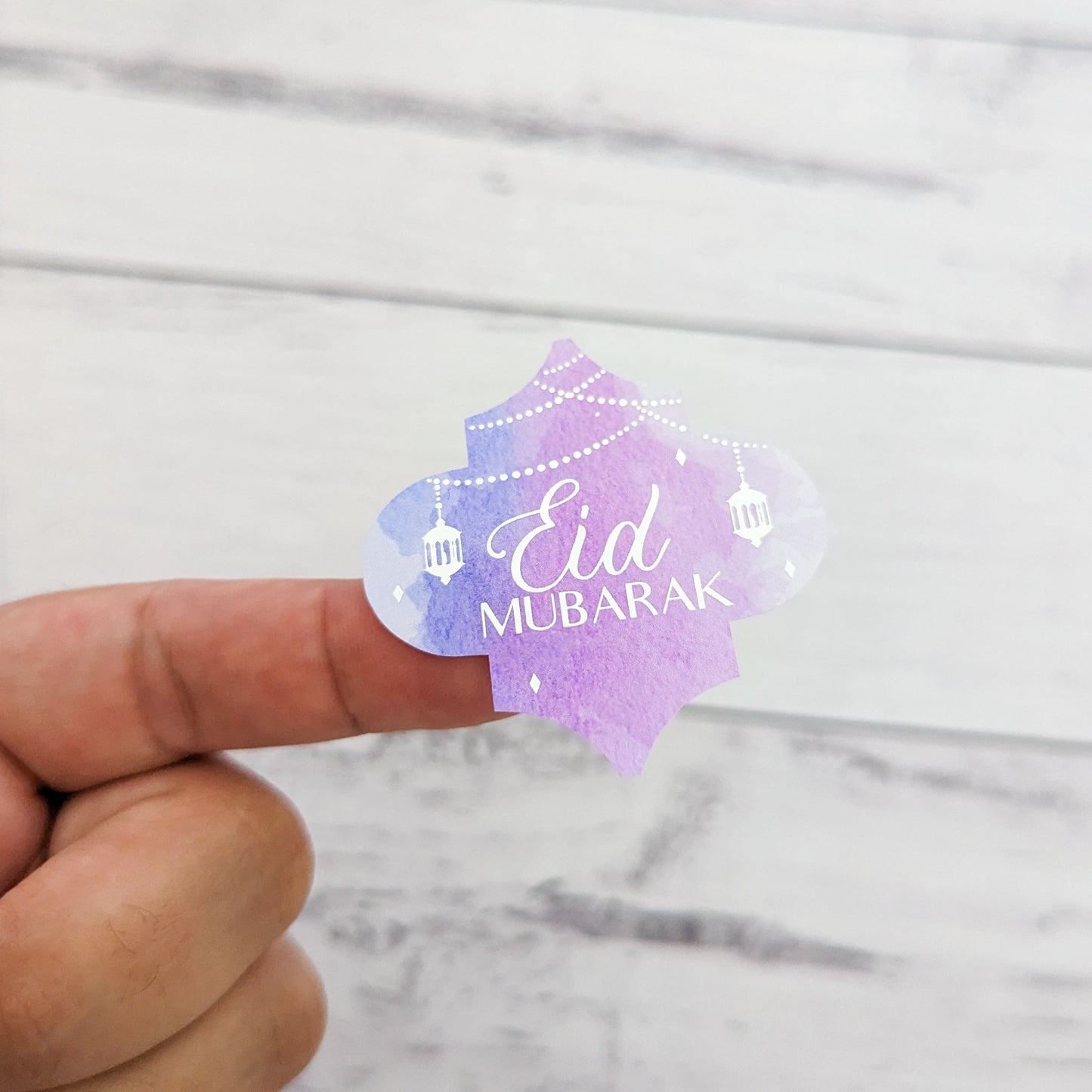 E&L Designs Watercolour Eid Mubarak Stickers, Arabesque