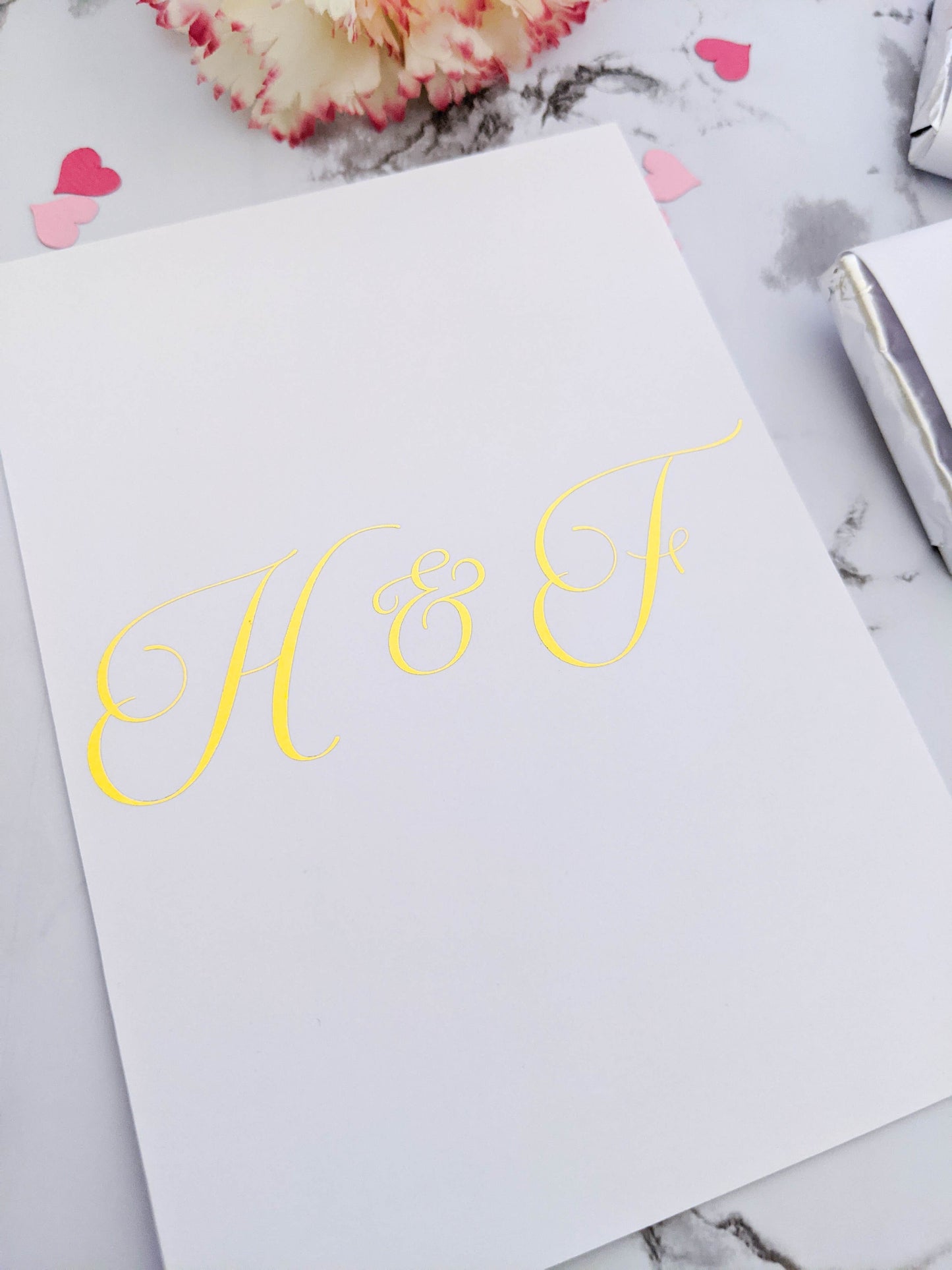 E&L Designs Wedding Chocolate Wrappers - Initials, Set of 10