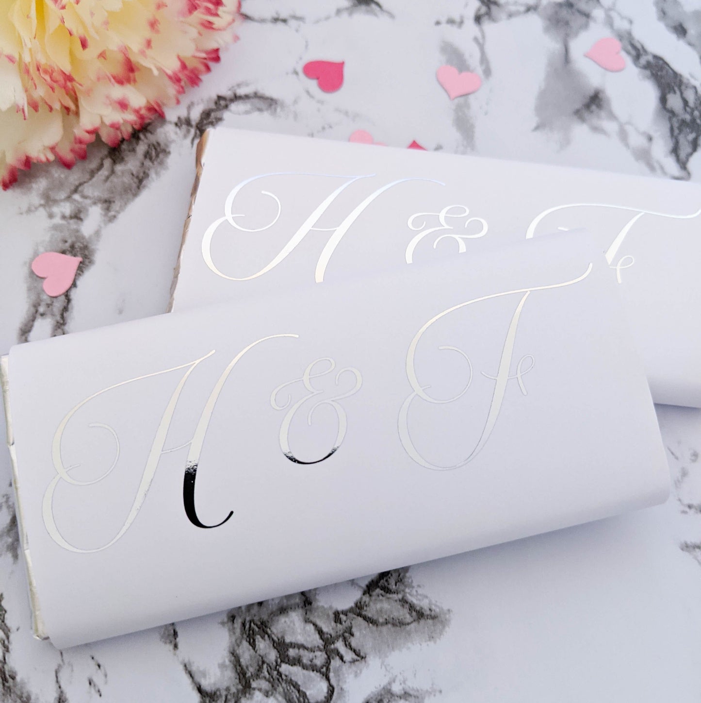 E&L Designs Wedding Chocolate Wrappers - Initials, Set of 10