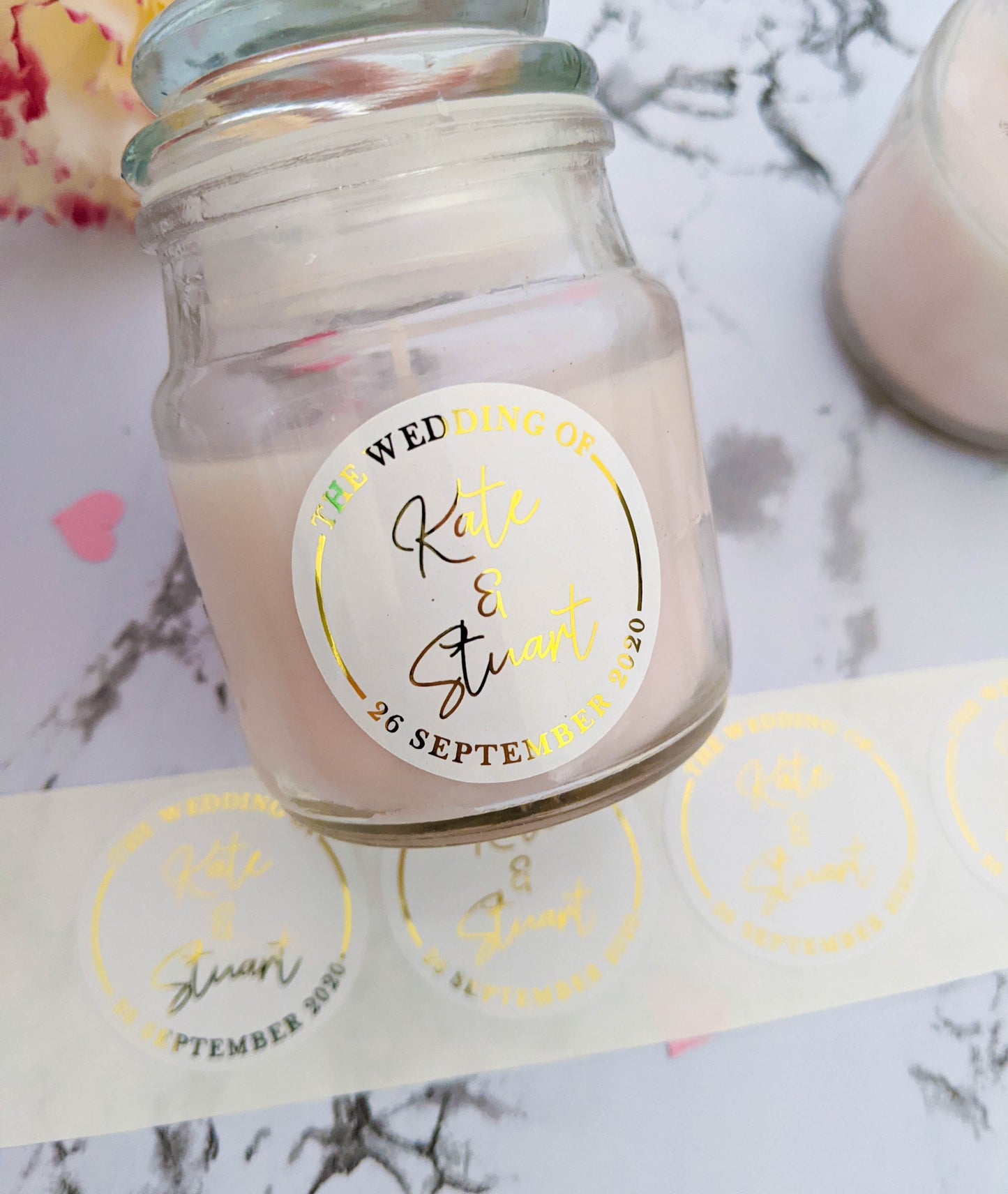 E&L Designs White The Wedding of Foil Stickers
