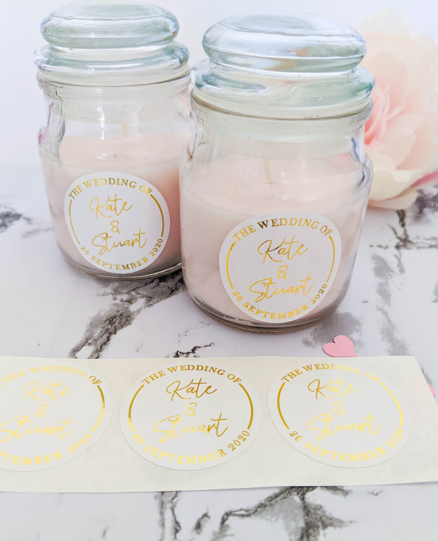 E&L Designs White The Wedding of Foil Stickers