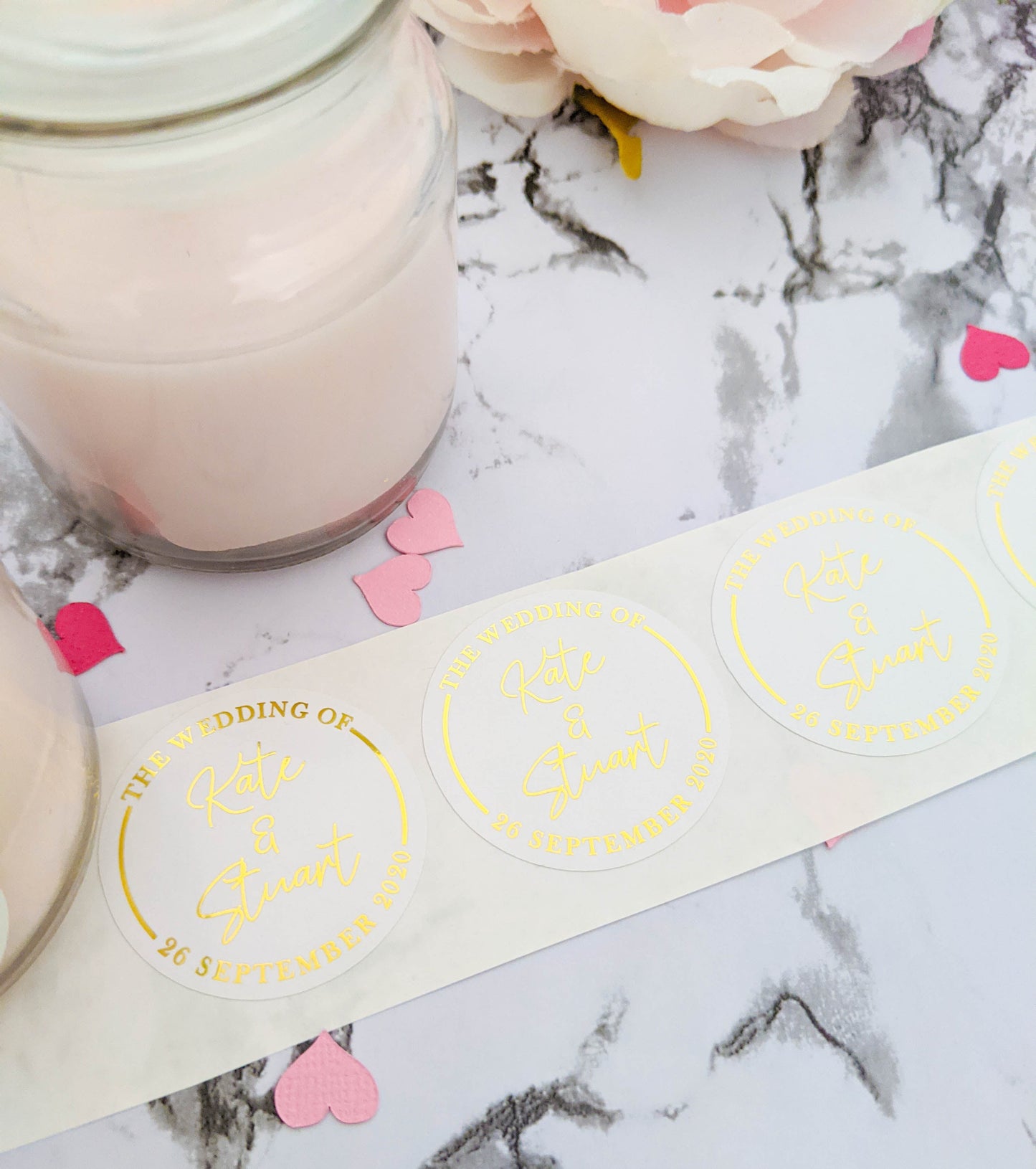 E&L Designs White The Wedding of Foil Stickers