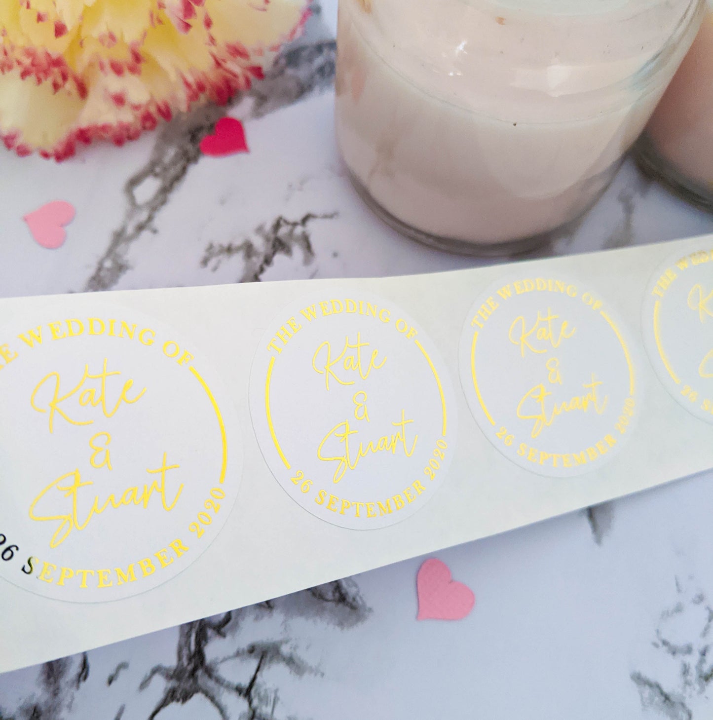 E&L Designs White The Wedding of Foil Stickers