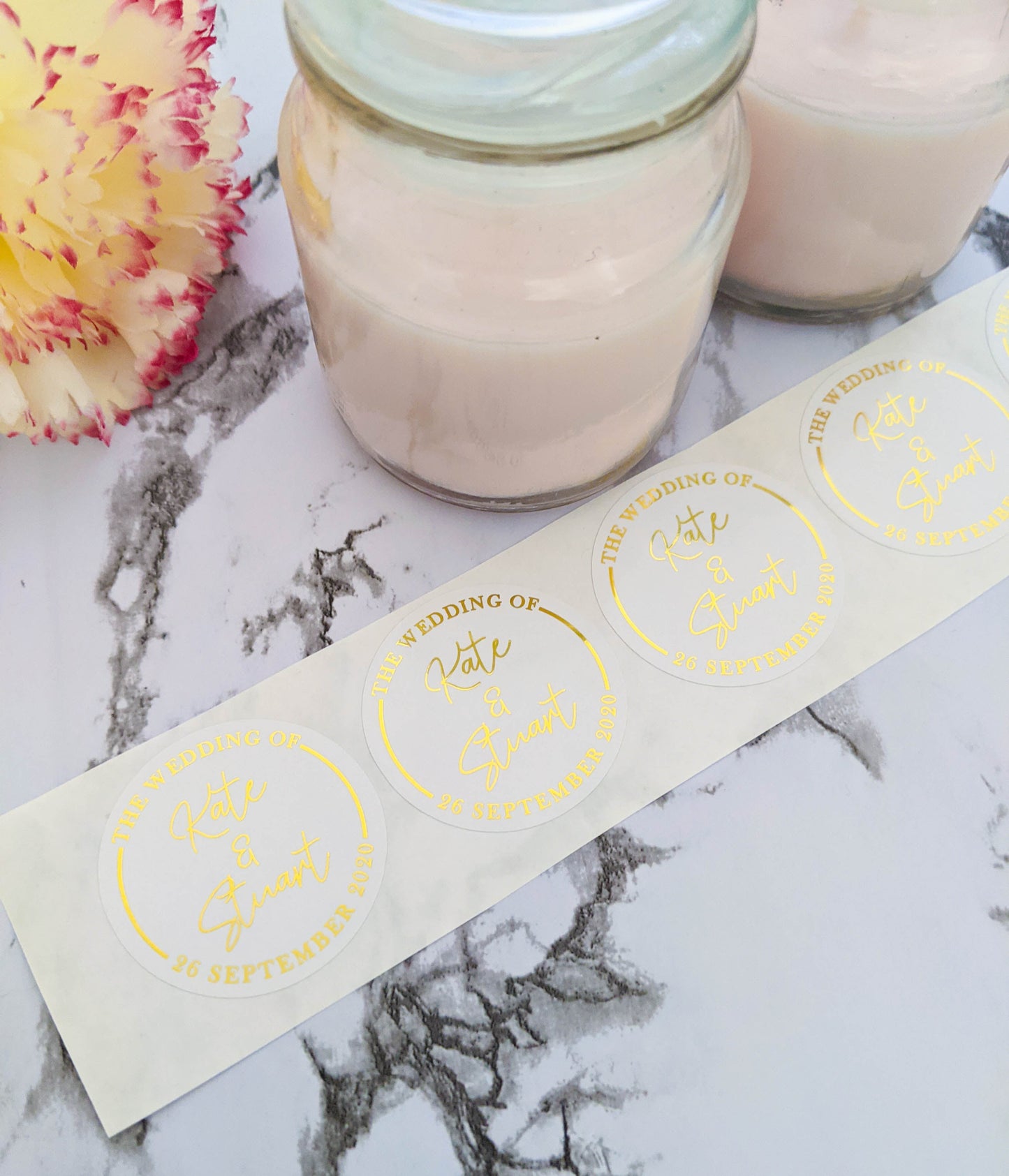 E&L Designs White The Wedding of Foil Stickers