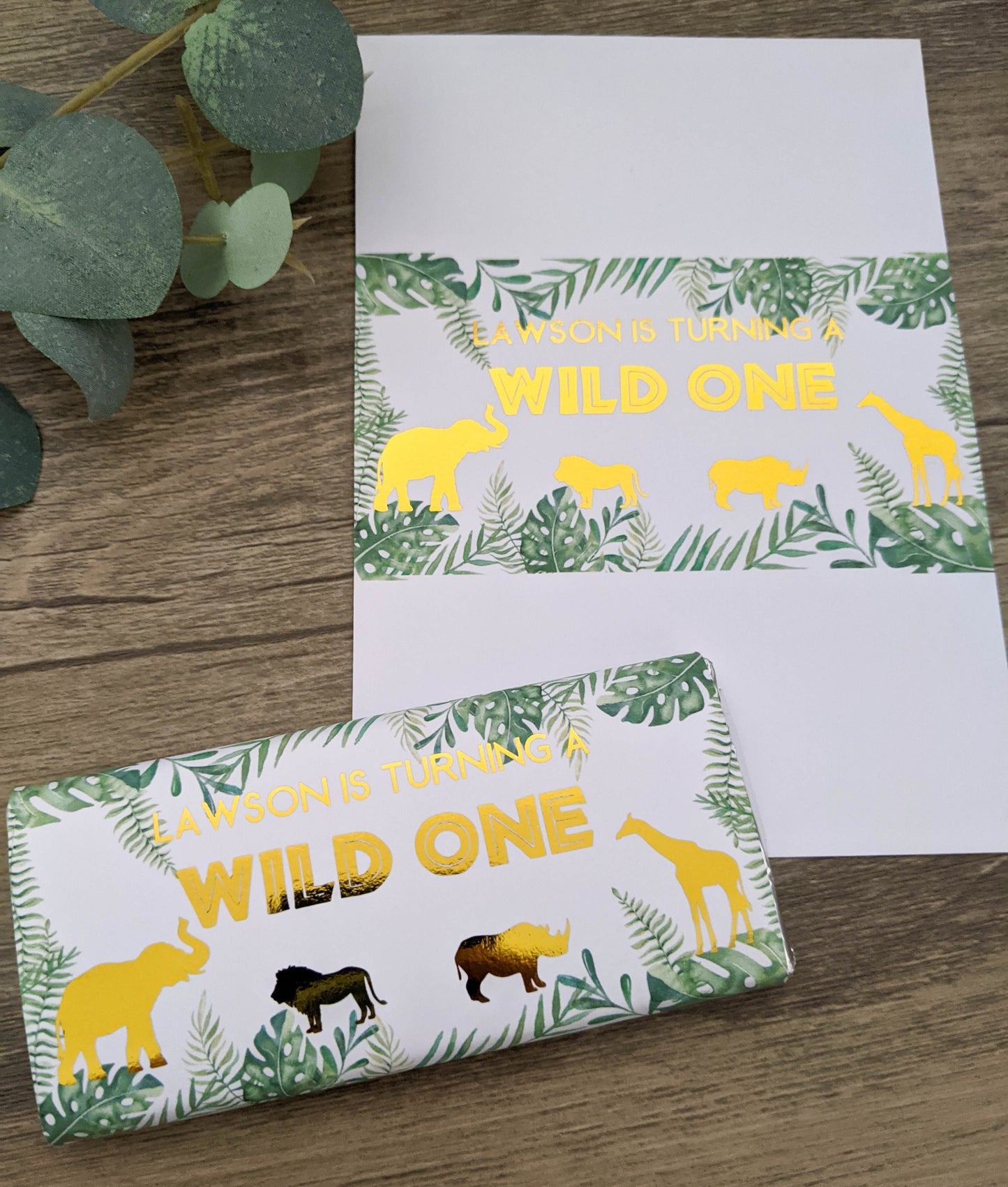 E&L Designs Wild One Foil Chocolate Wrappers x10