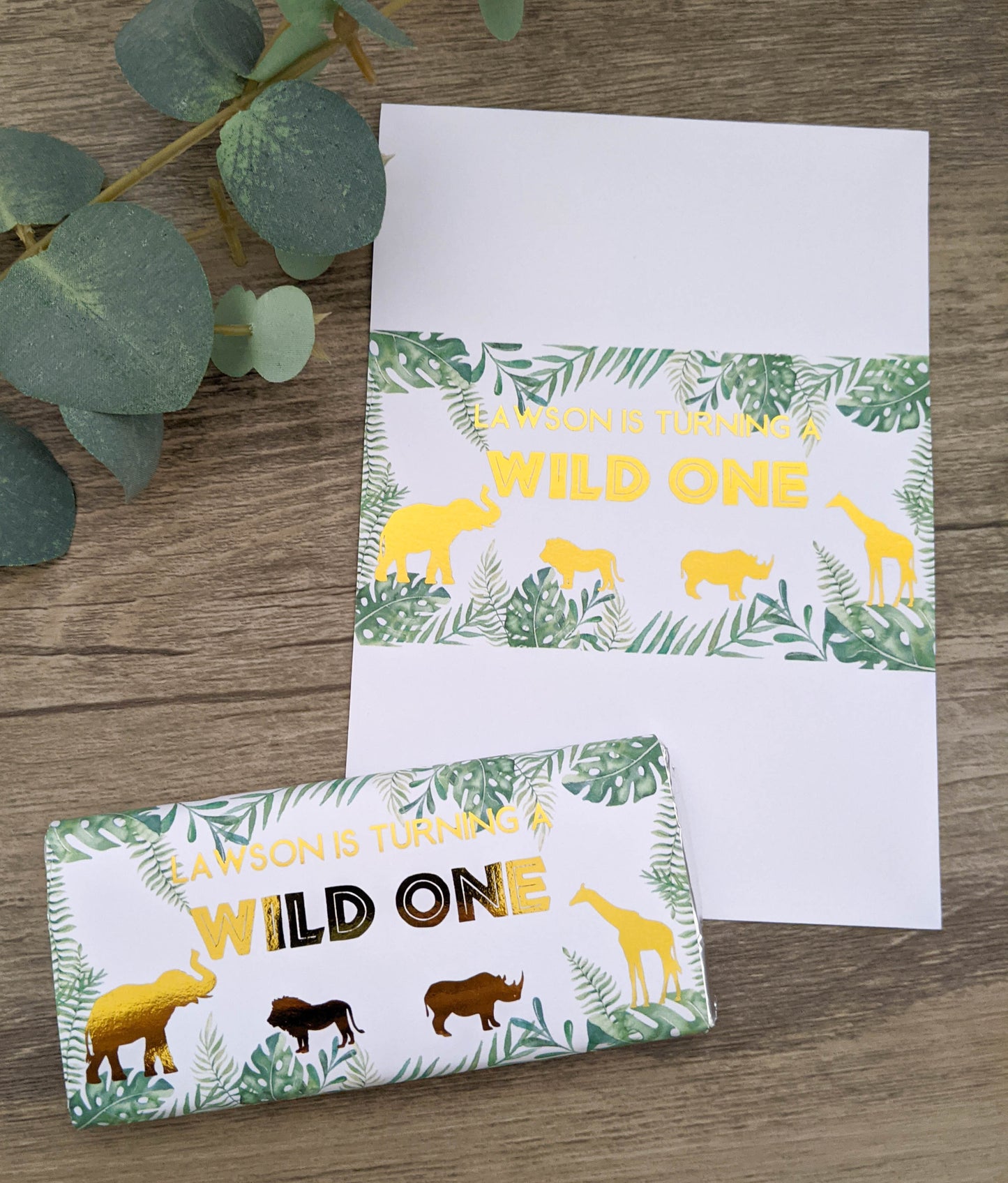 E&L Designs Wild One Foil Chocolate Wrappers x10
