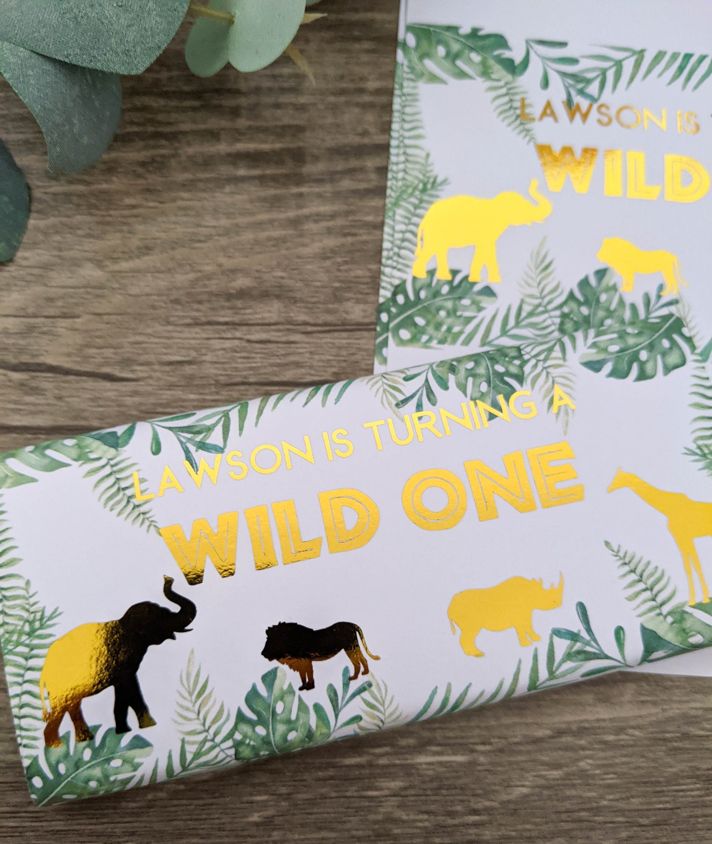 E&L Designs Wild One Foil Chocolate Wrappers x10