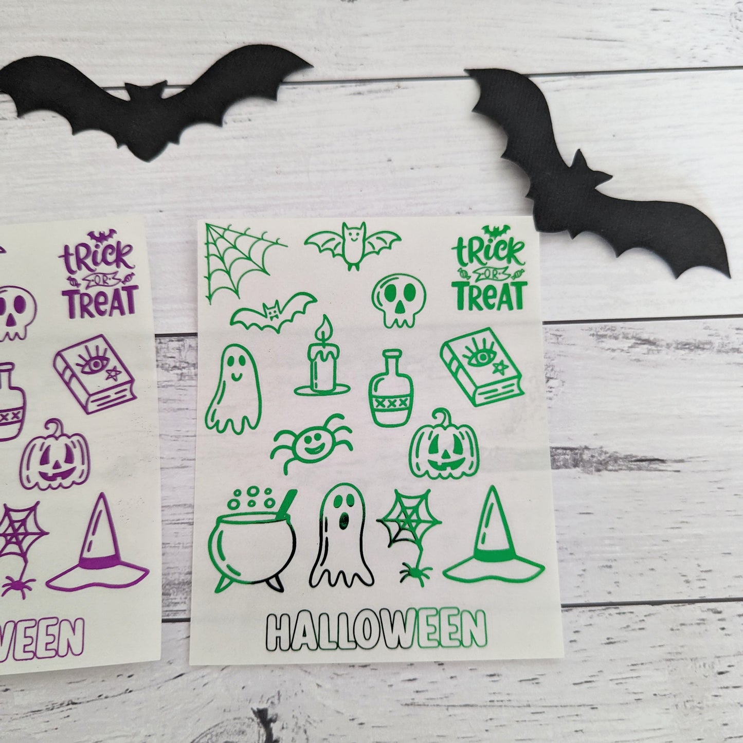 Mini Halloween Clear Foil Stickers, Planner, Calendar