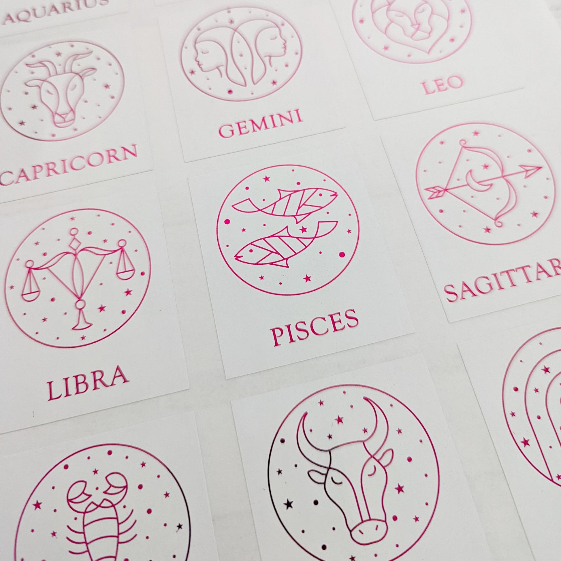 E&L Designs Astrology Sign Candle Stickers