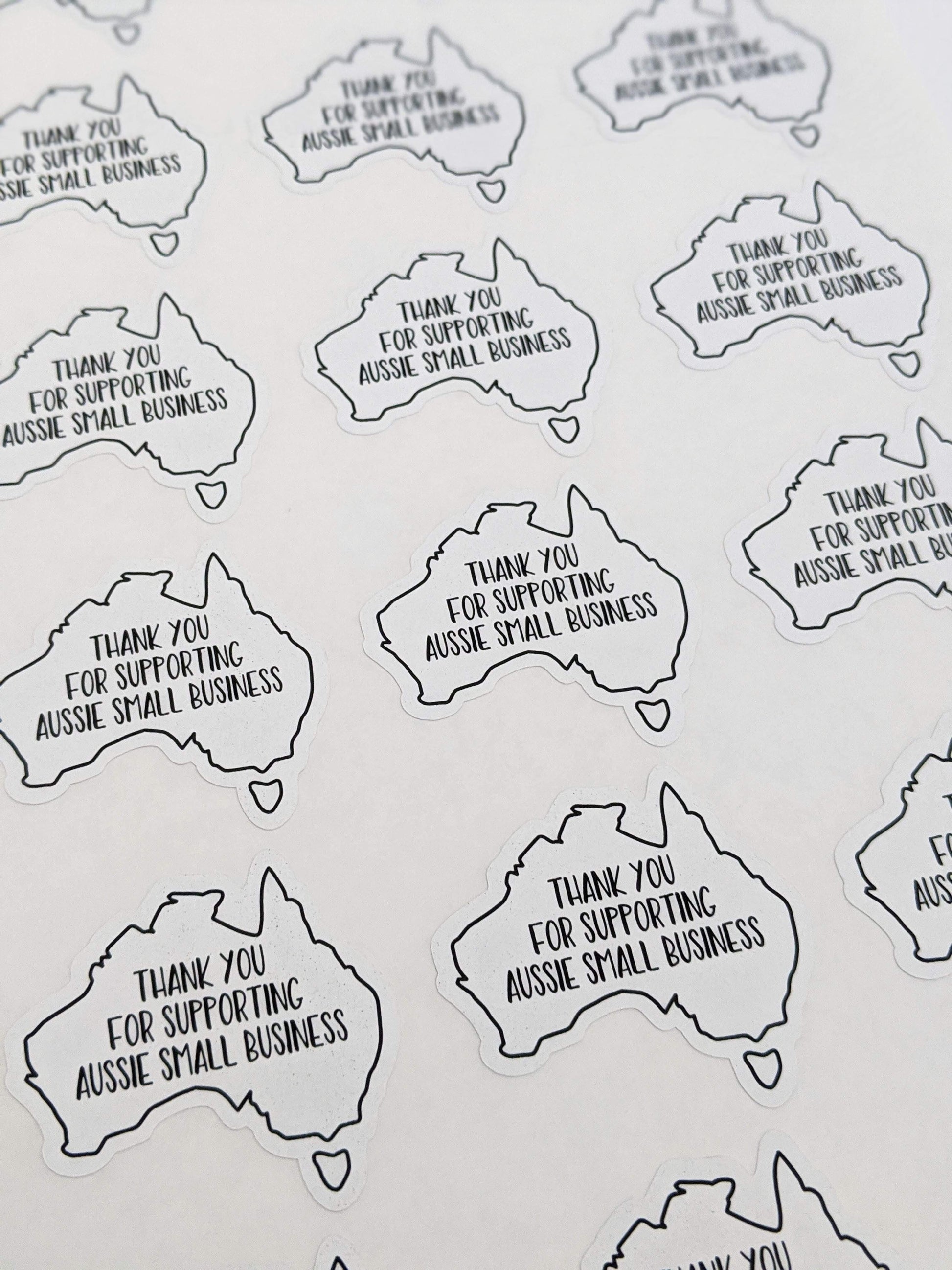 E&L Designs Aussie Business Stickers, Australia Shaped