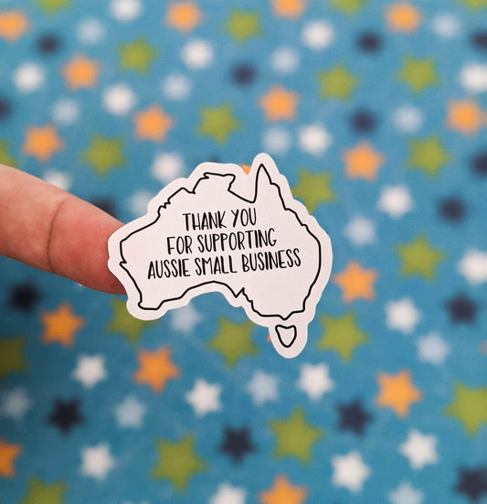 E&L Designs Aussie Business Stickers, Australia Shaped