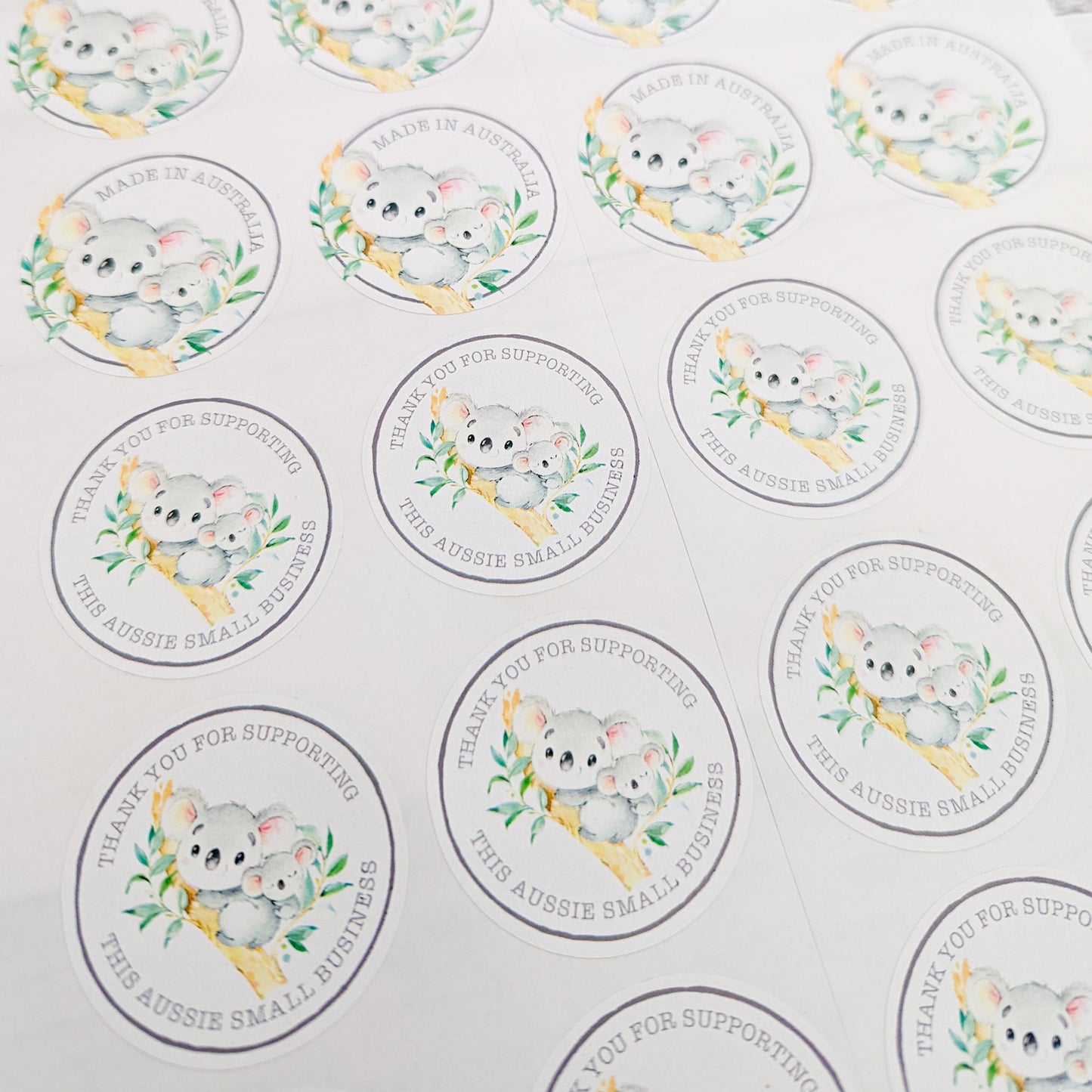 E&L Designs Australian Made Stickers, Cute Koala