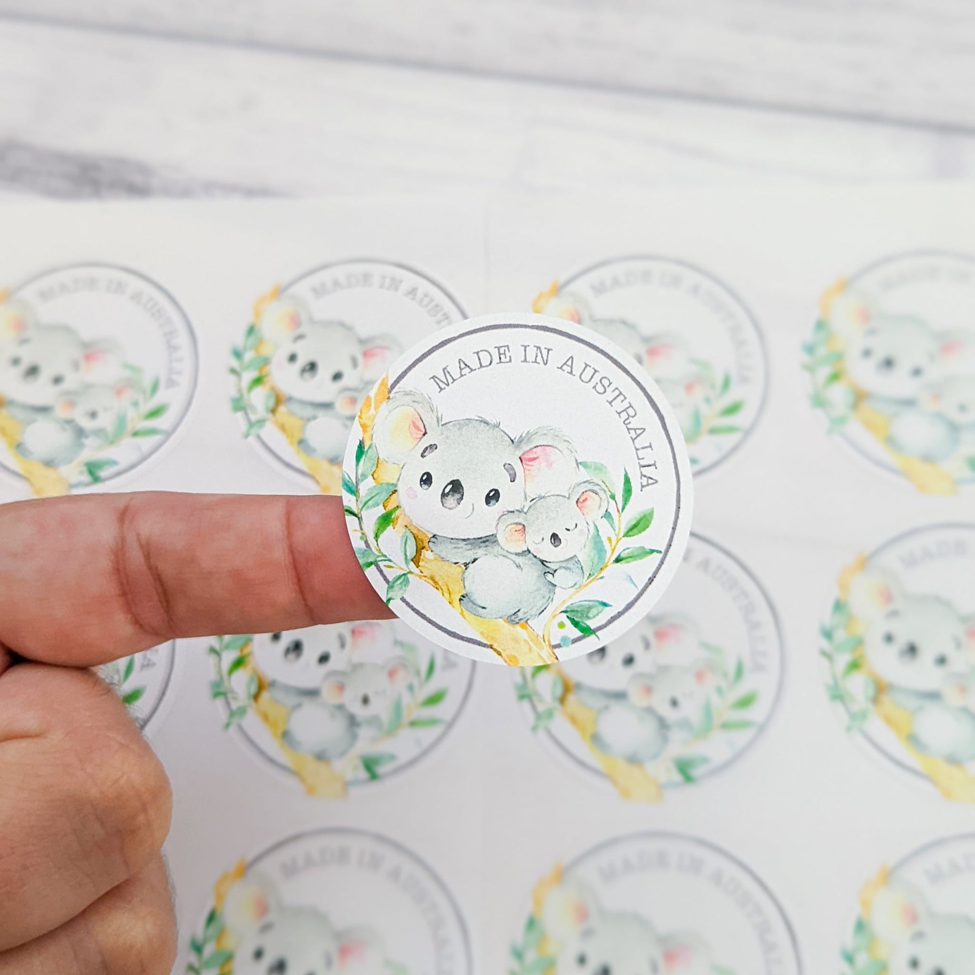 E&L Designs Australian Made Stickers, Cute Koala