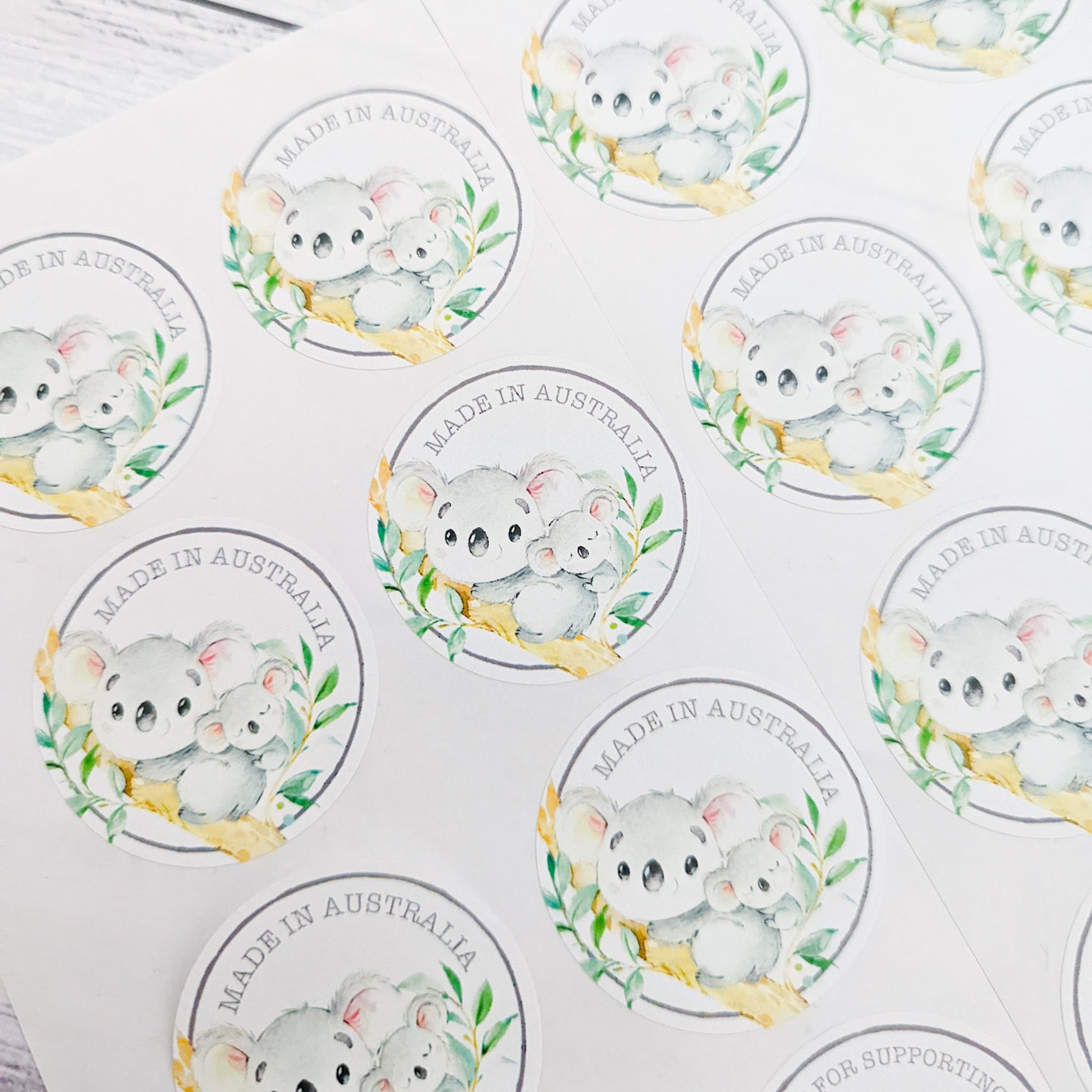 E&L Designs Australian Made Stickers, Cute Koala