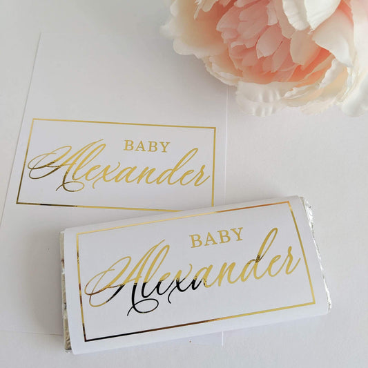 E&L Designs Baby Shower Chocolate Wrappers x 10