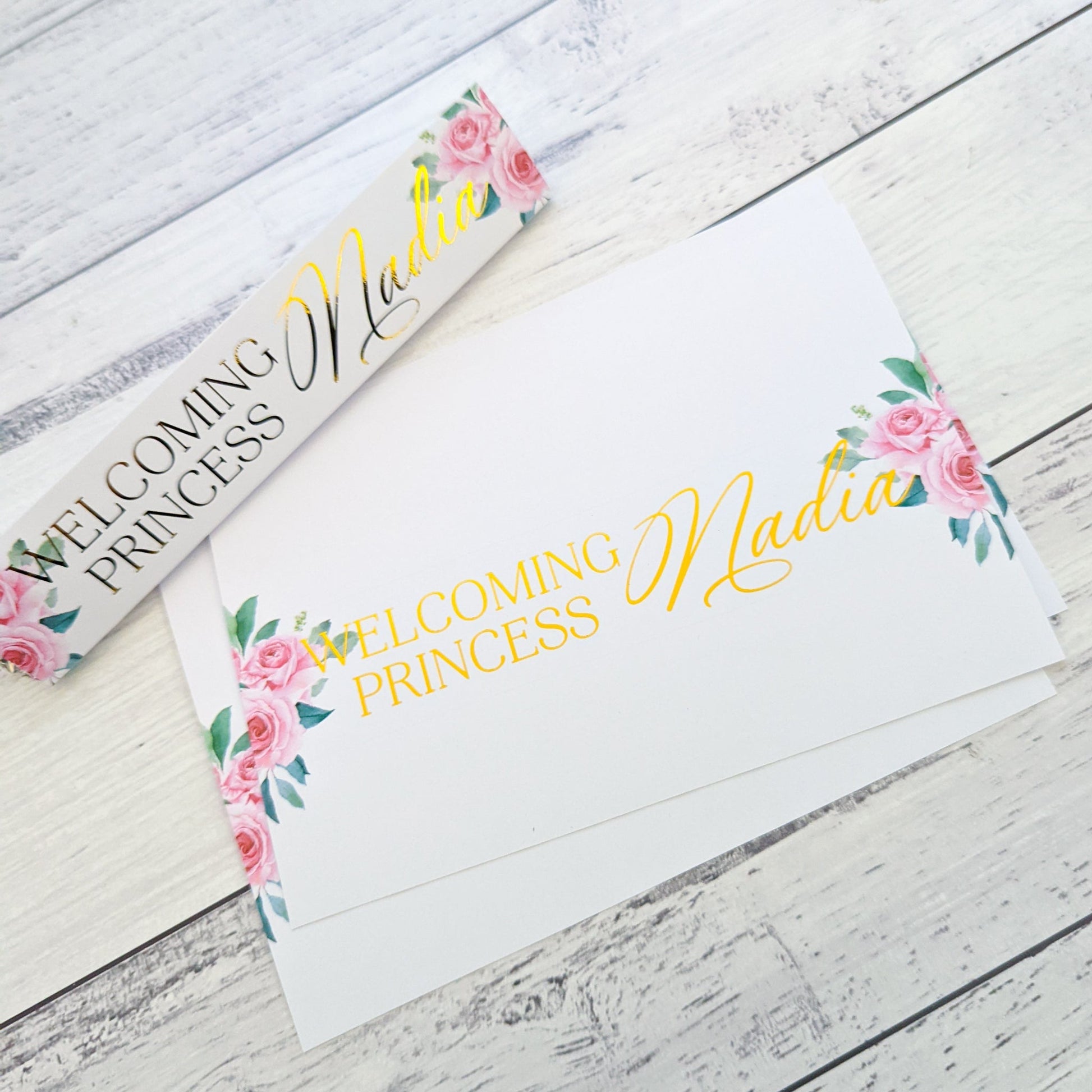E&L Designs Baby Welcoming Toblerone Wrapper, Floral