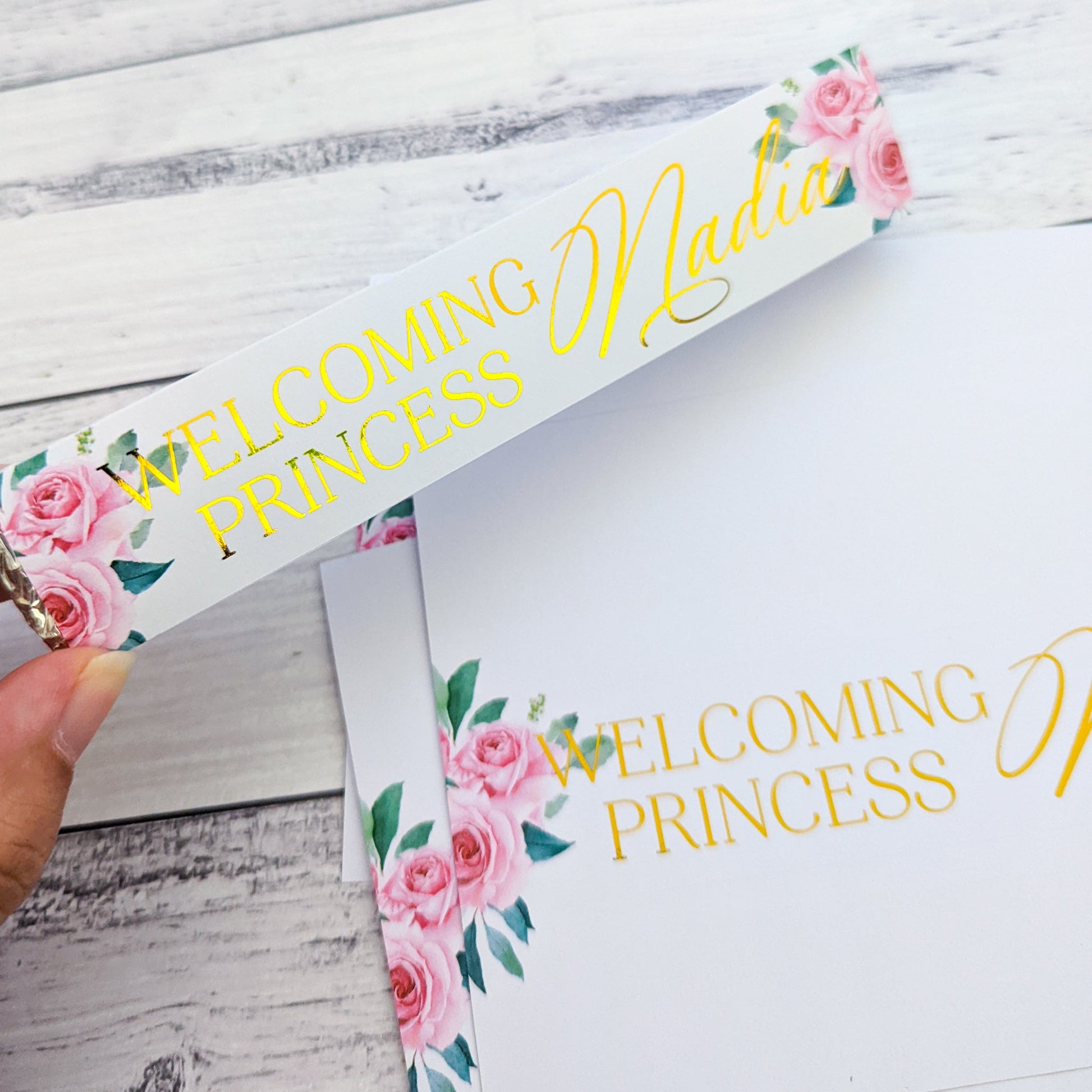 E&L Designs Baby Welcoming Toblerone Wrapper, Floral