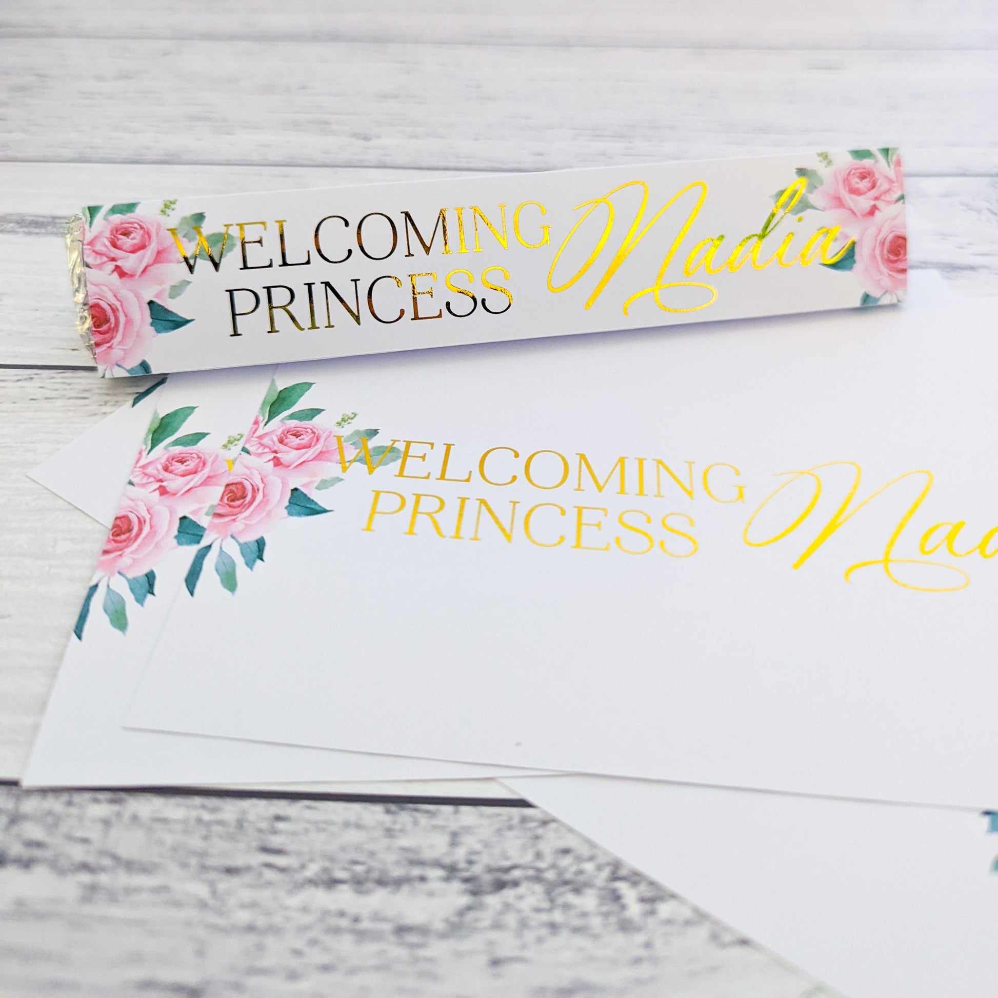 E&L Designs Baby Welcoming Toblerone Wrapper, Floral