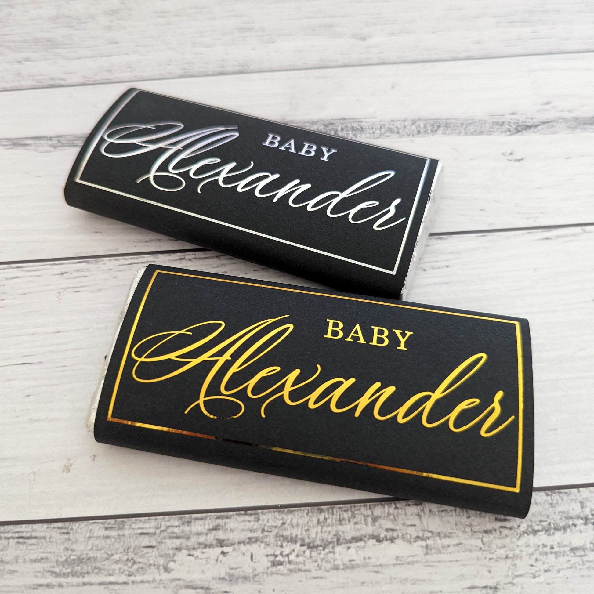 E&L Designs Black Chocolate Wrappers, Any Design