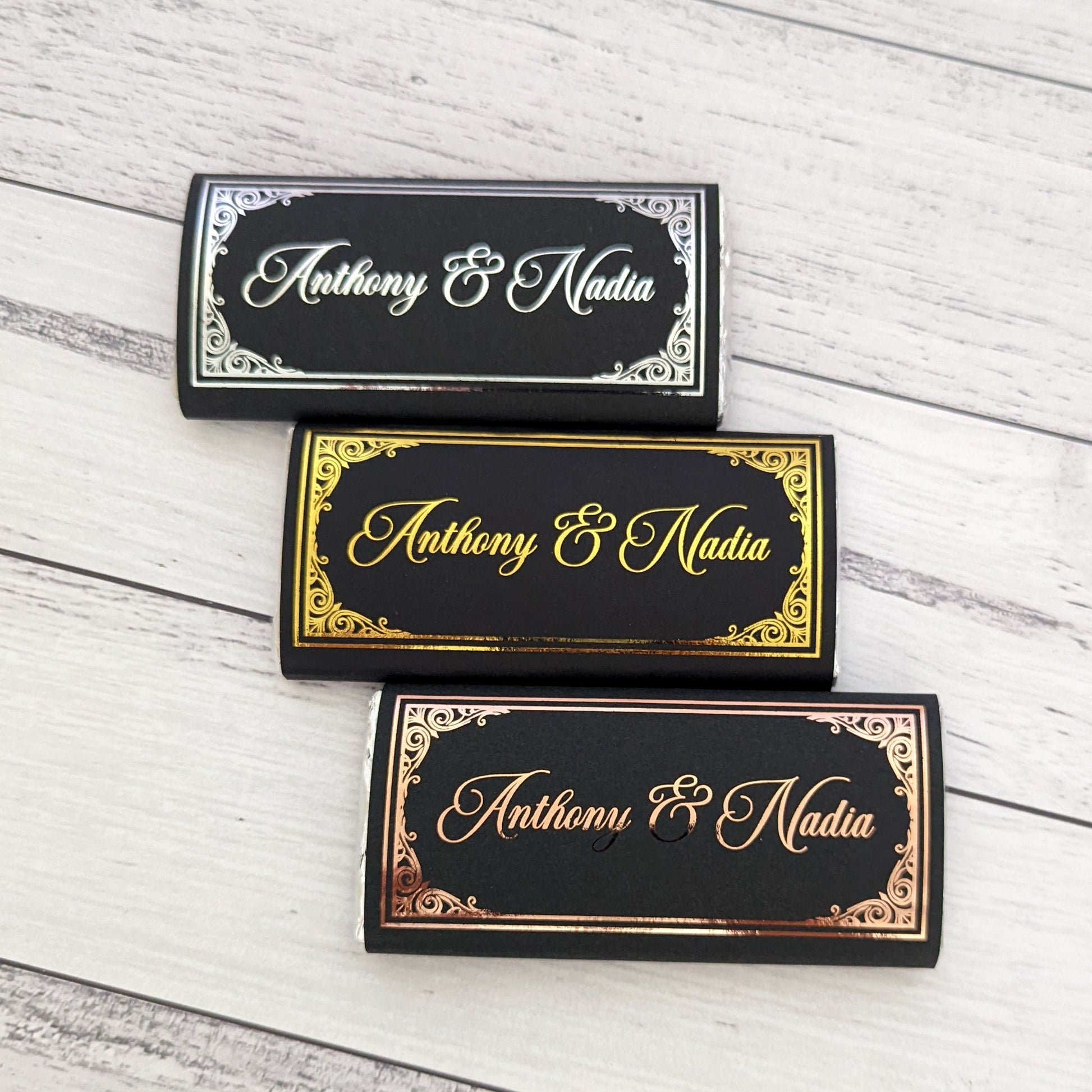 E&L Designs Black Chocolate Wrappers, Any Design