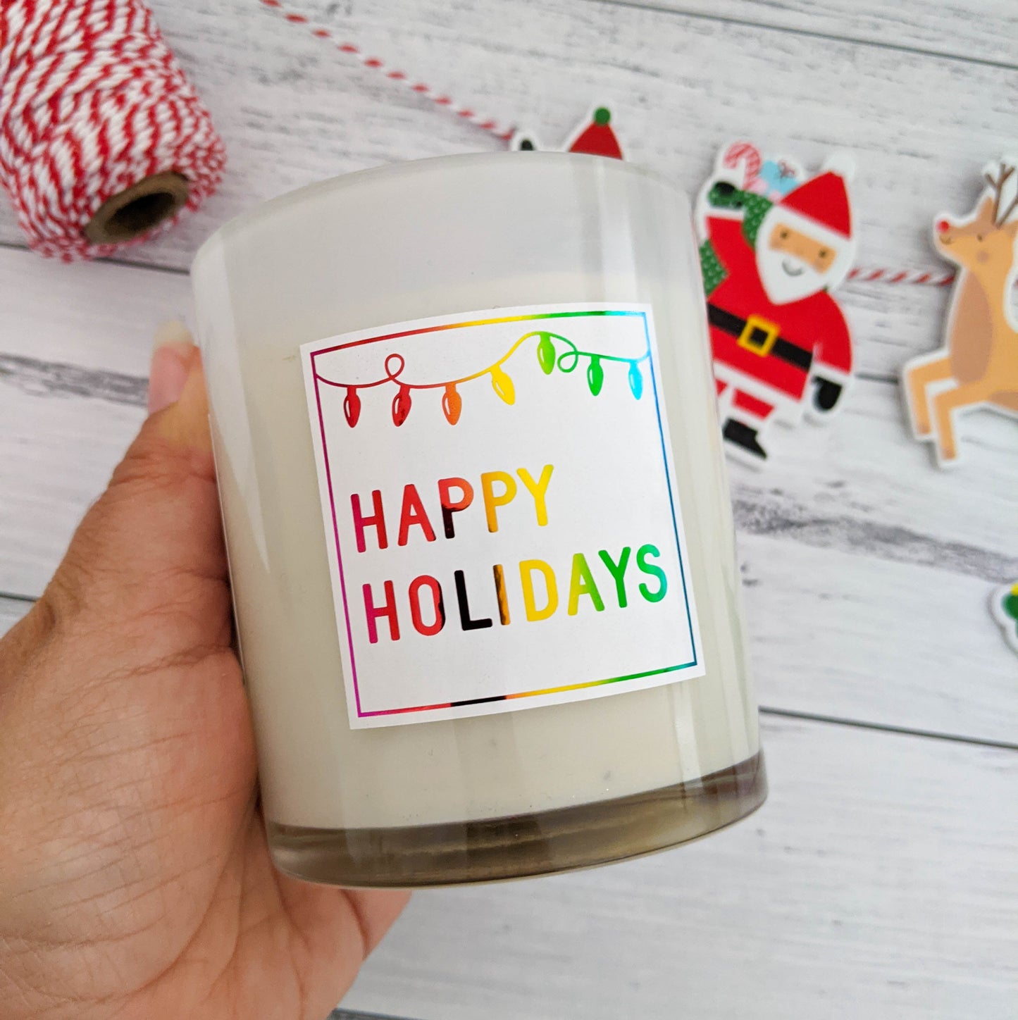 E&L Designs Christmas Candle Stickers - Set 2