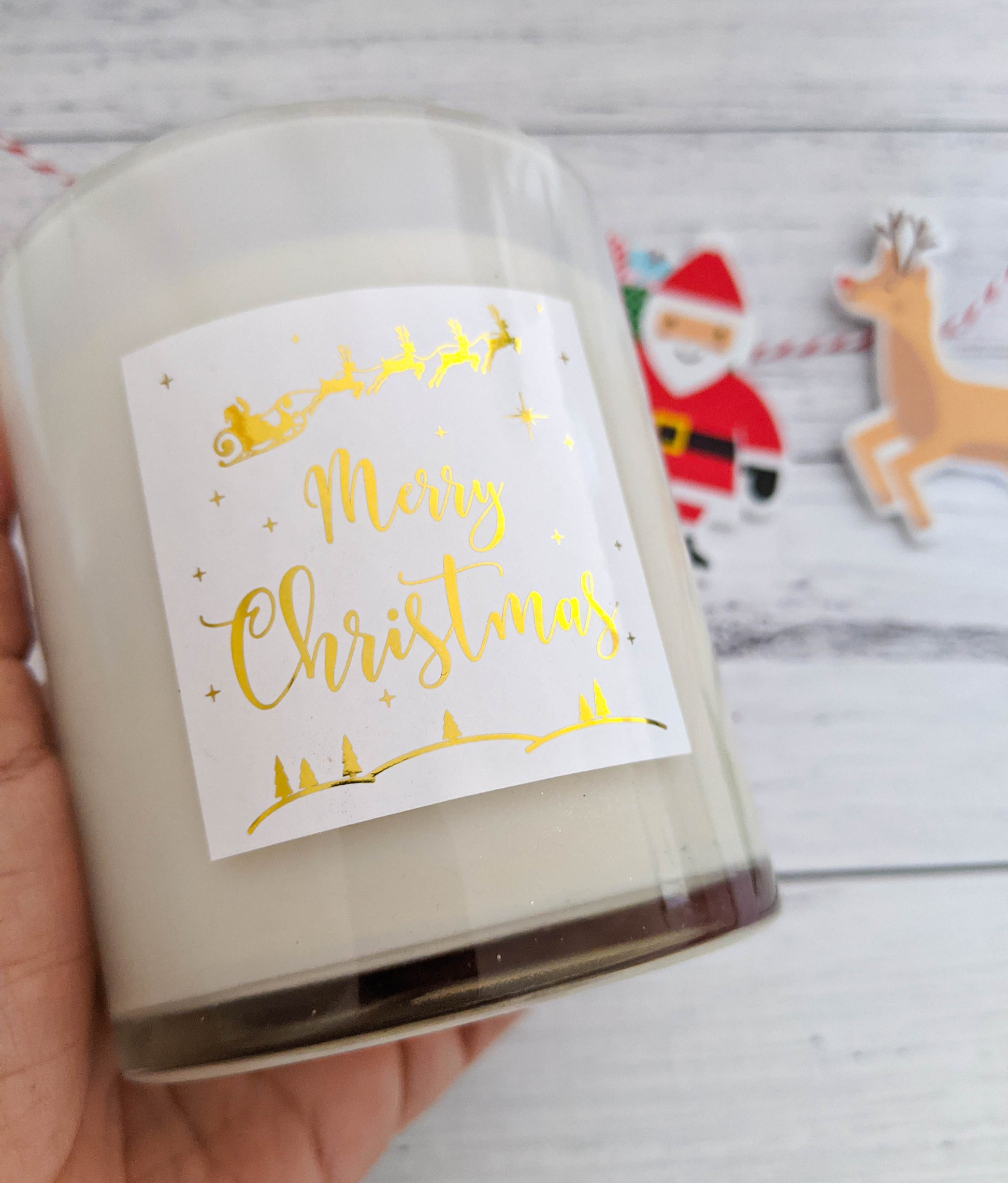 E&L Designs Christmas Candle Stickers - Set 2