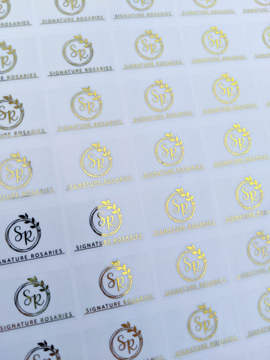 E&L Designs Clear Foil Logo Stickers