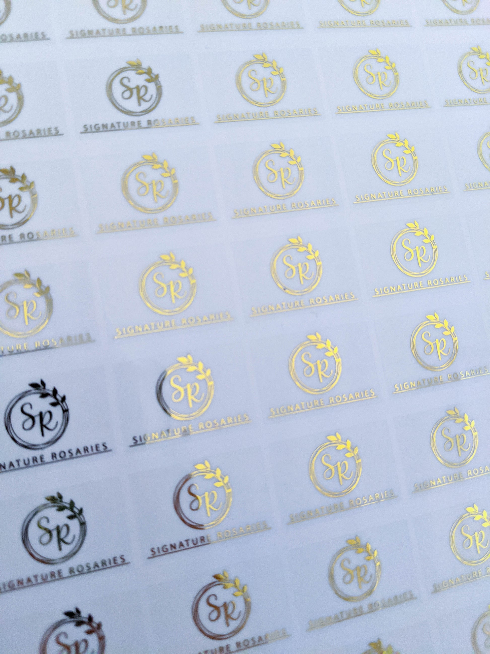 E&L Designs Clear Foil Logo Stickers