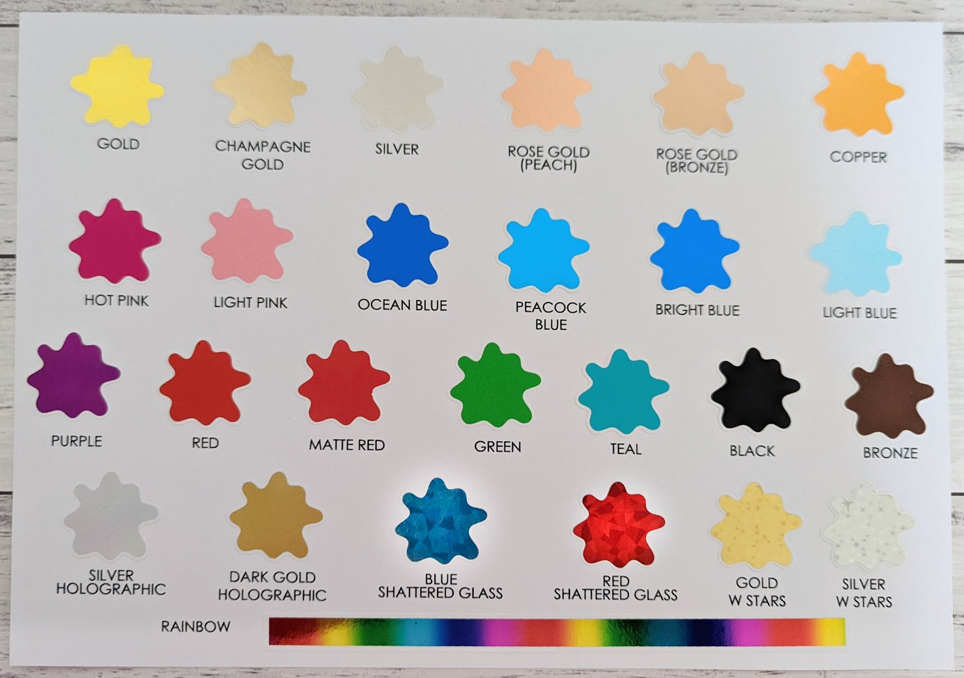 E&L Designs Clear Foil Monogram Flourish Stickers