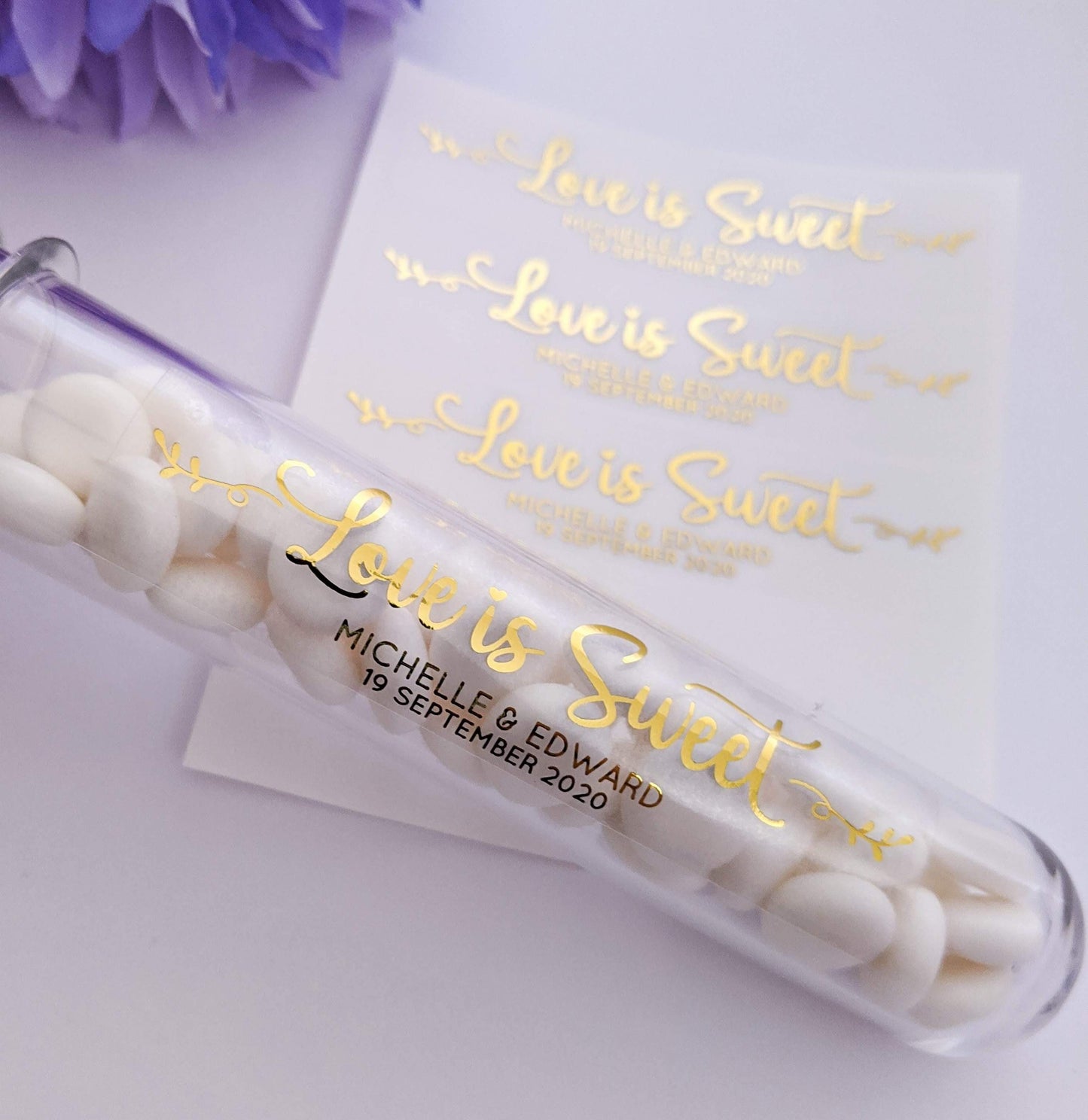 E&L Designs Clear Tube Stickers with Foil