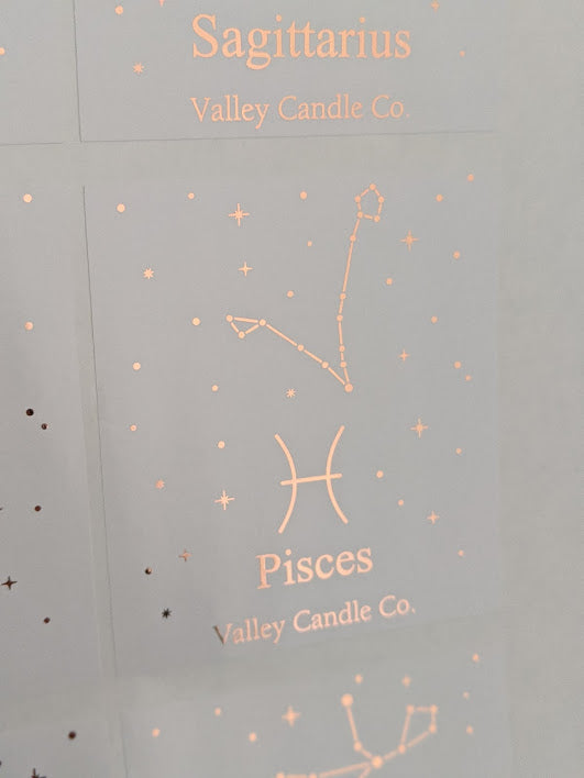 E&L Designs Constellations Star Sign Candle Stickers