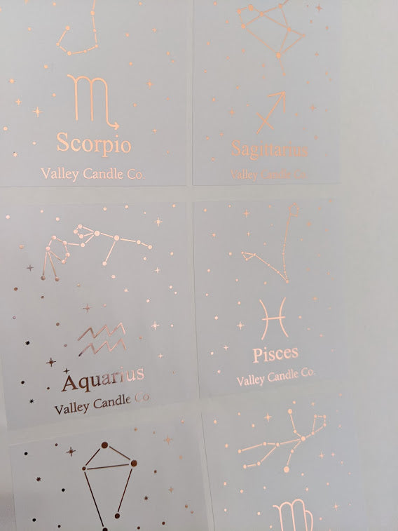 E&L Designs Constellations Star Sign Candle Stickers