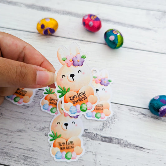 E&L Designs Cute Bunny Shaped Tags, Carrot Heart x 20
