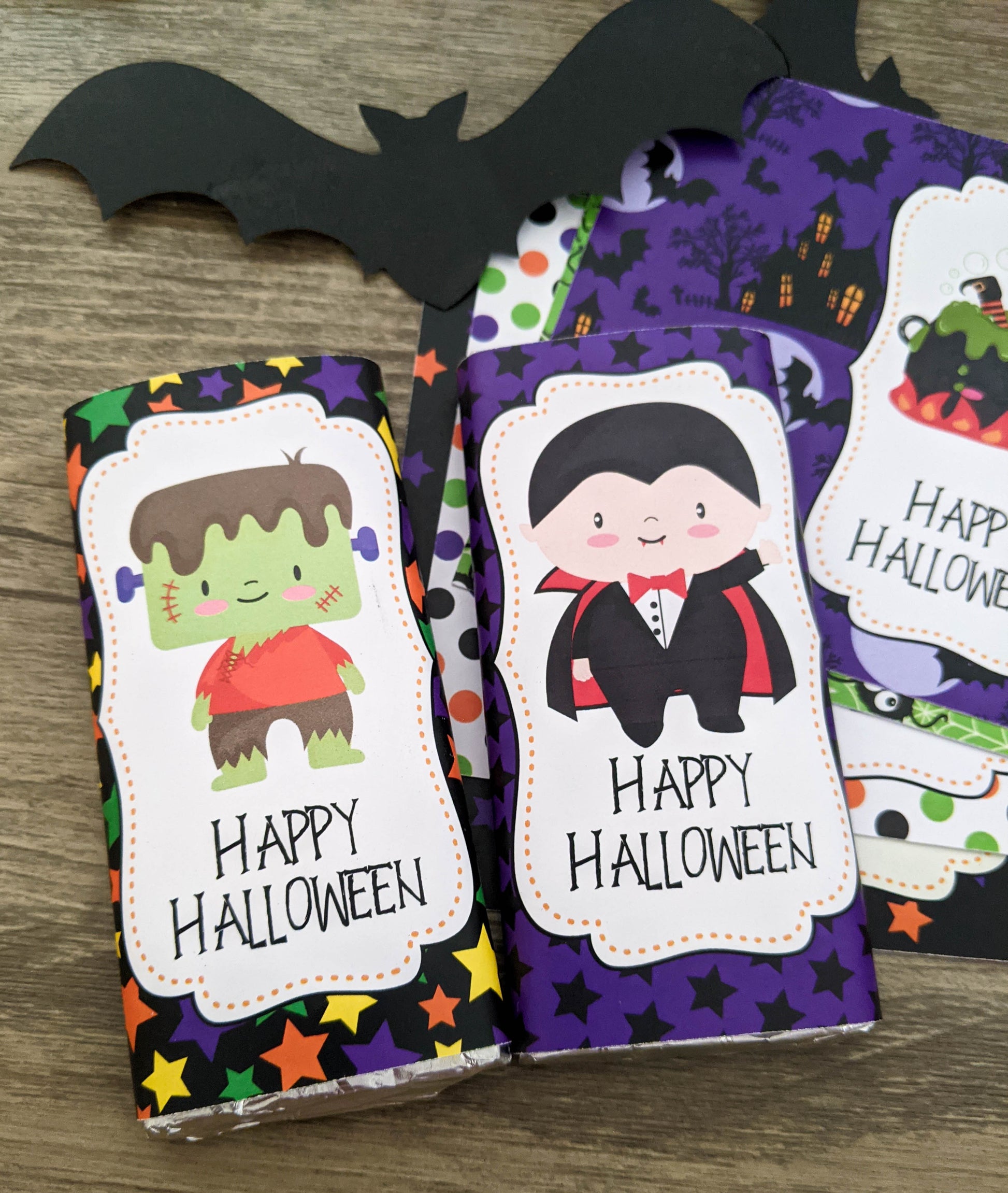 E&L Designs Cute Halloween Chocolate Wrappers, Set of 6