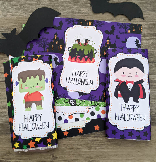 E&L Designs Cute Halloween Chocolate Wrappers, Set of 6